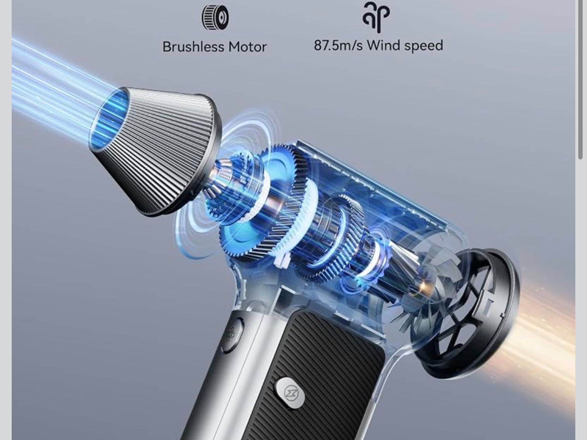 WOLFBOX MF200 Compressed Air Duster, Removable Battery