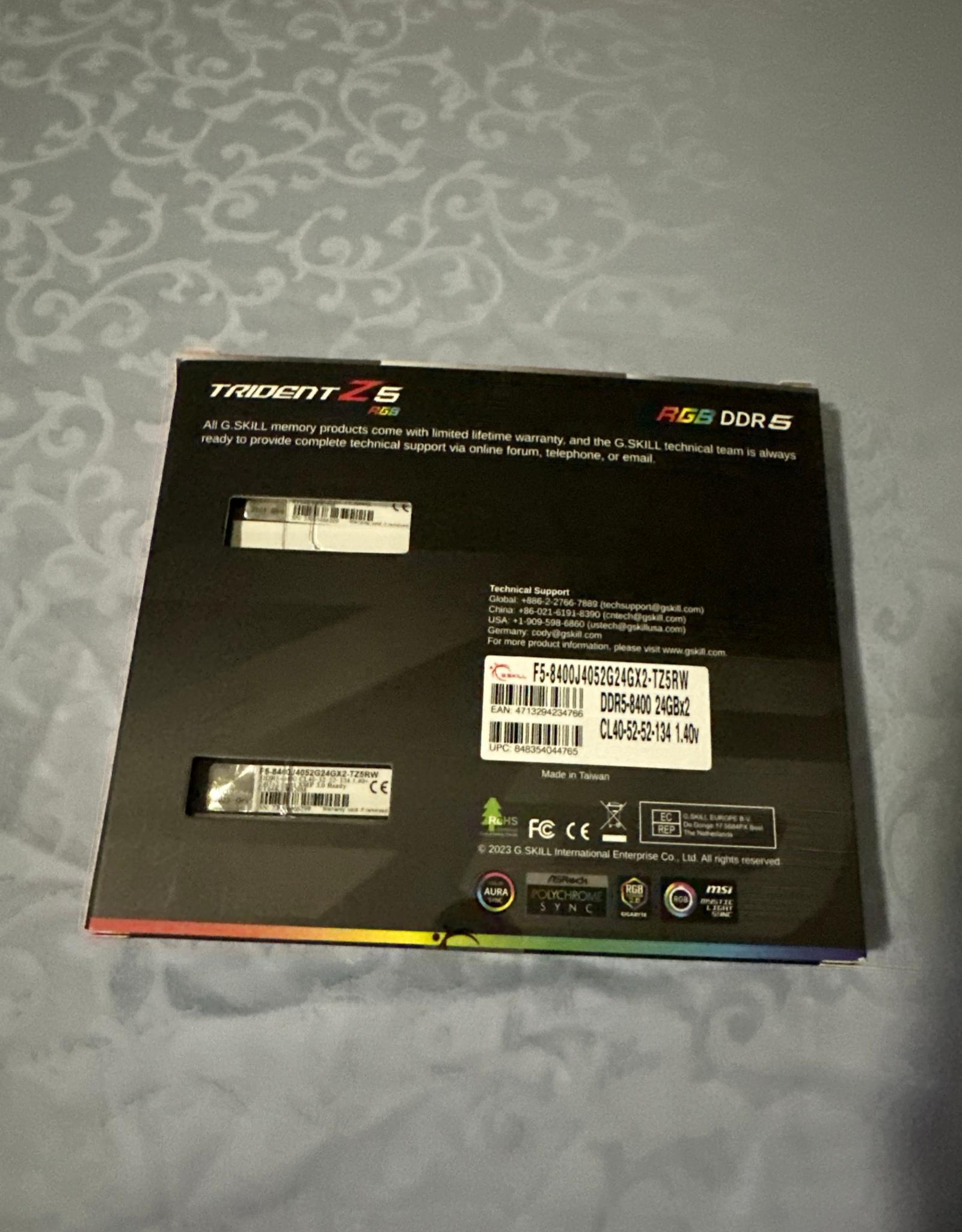 G.Skill Trident Z5 RGB (DDR5/Intel XMP) DDR5-8400 CL40 48GB (2x24GB)