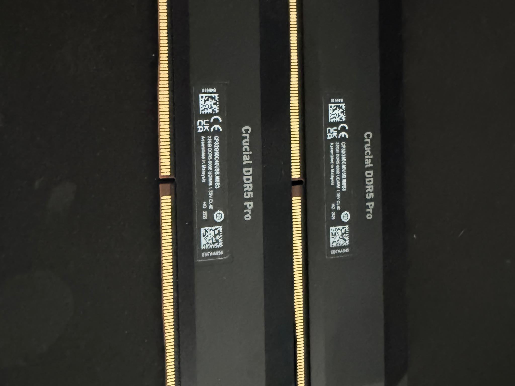Asus x870e Mini itx motherboard with 9950x3d and 64 gb of crucial 6000