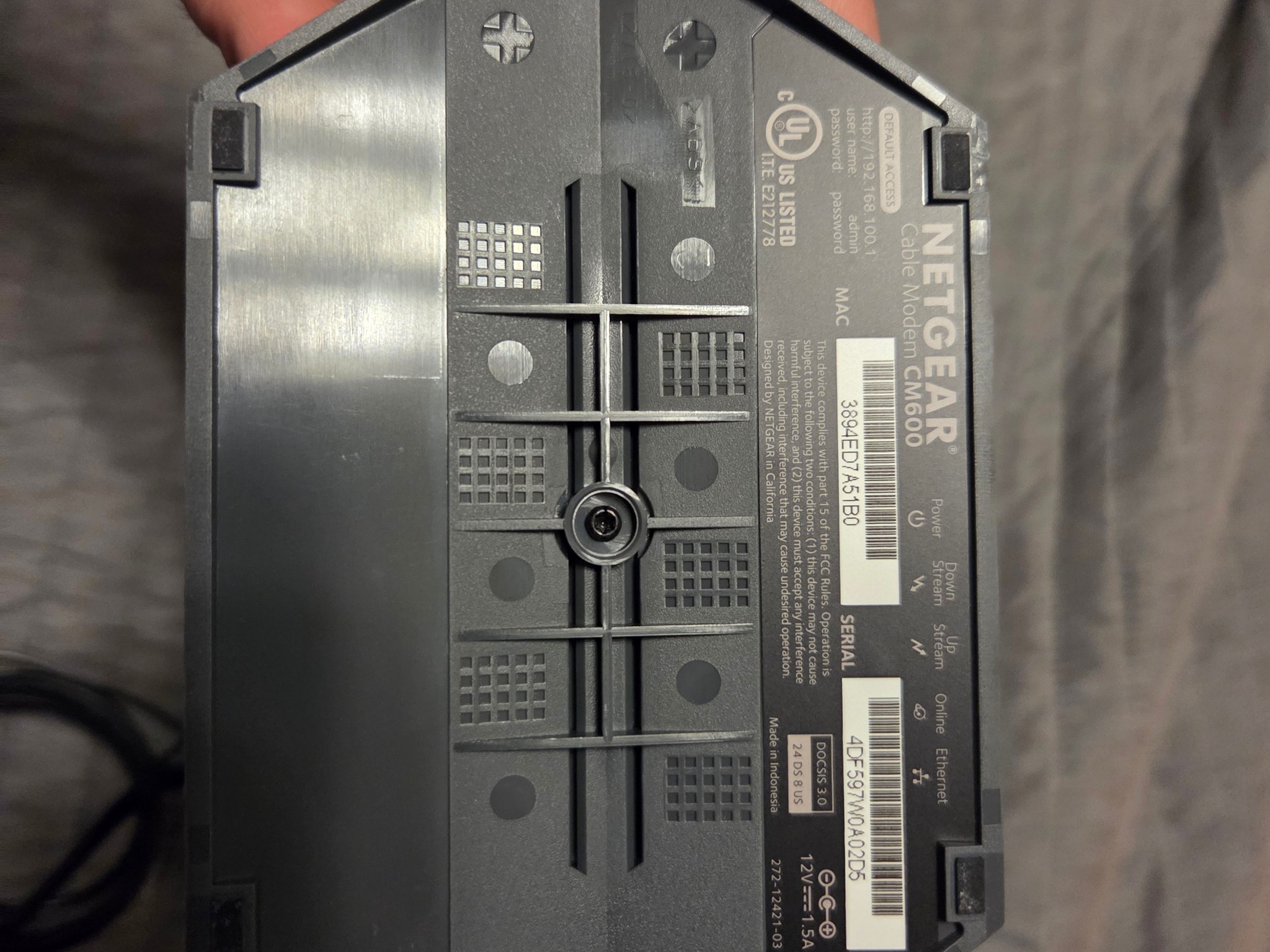 Netgear cm600 modem (great condition)