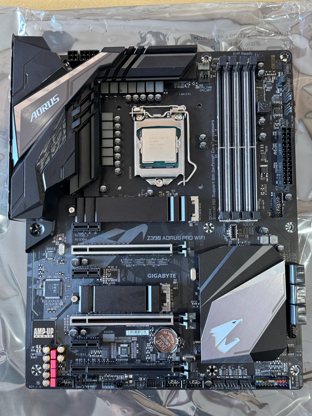 Core i9-9900K CPU ➕ Z390 AORUS ELITE Gigabyte Z390 Aorus Pro WIFI Motherboard + Intel Core i9-9900K