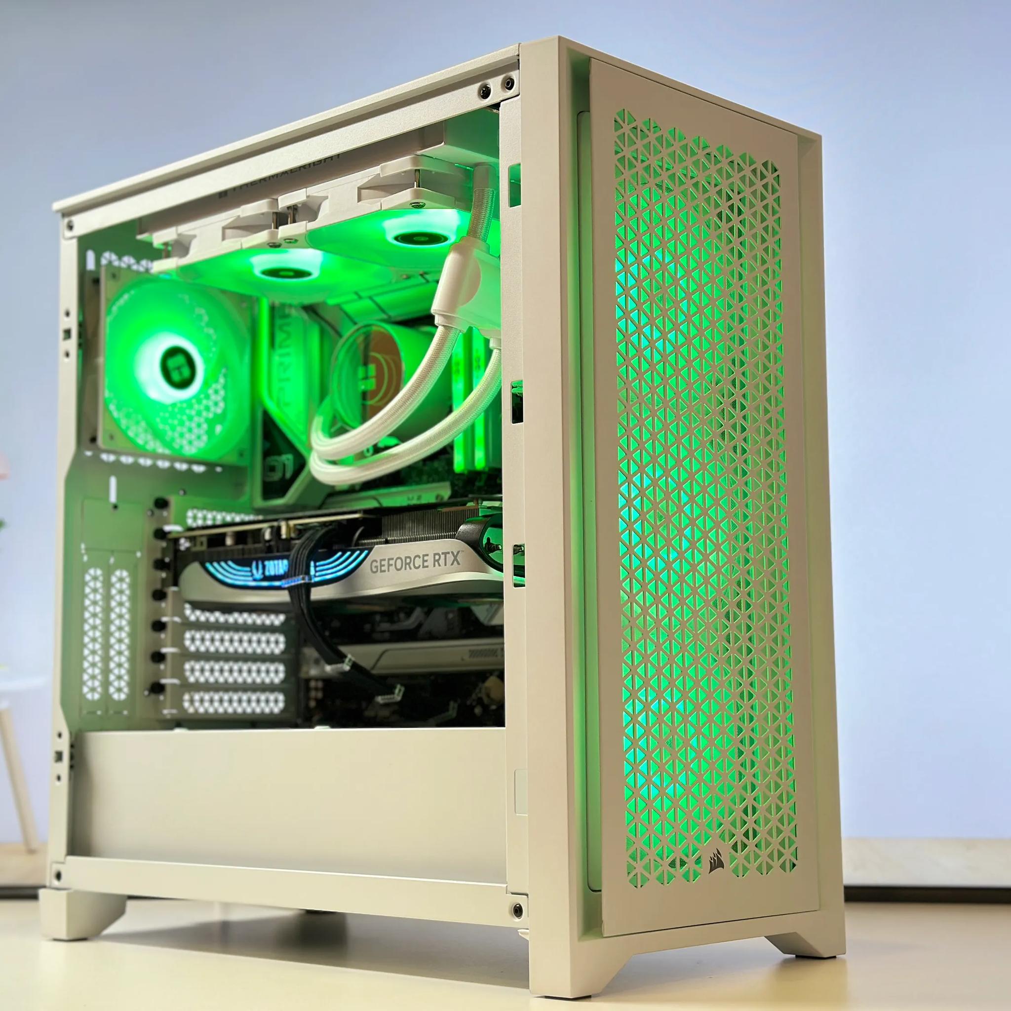 ❄️🧊Liquid Cooled Gaming PC❄️Nvidia RTX 4070 12GB❄️AMD Ryzen 5600 6 Core❄️32GB DDR4❄️1TB SSD NVME
