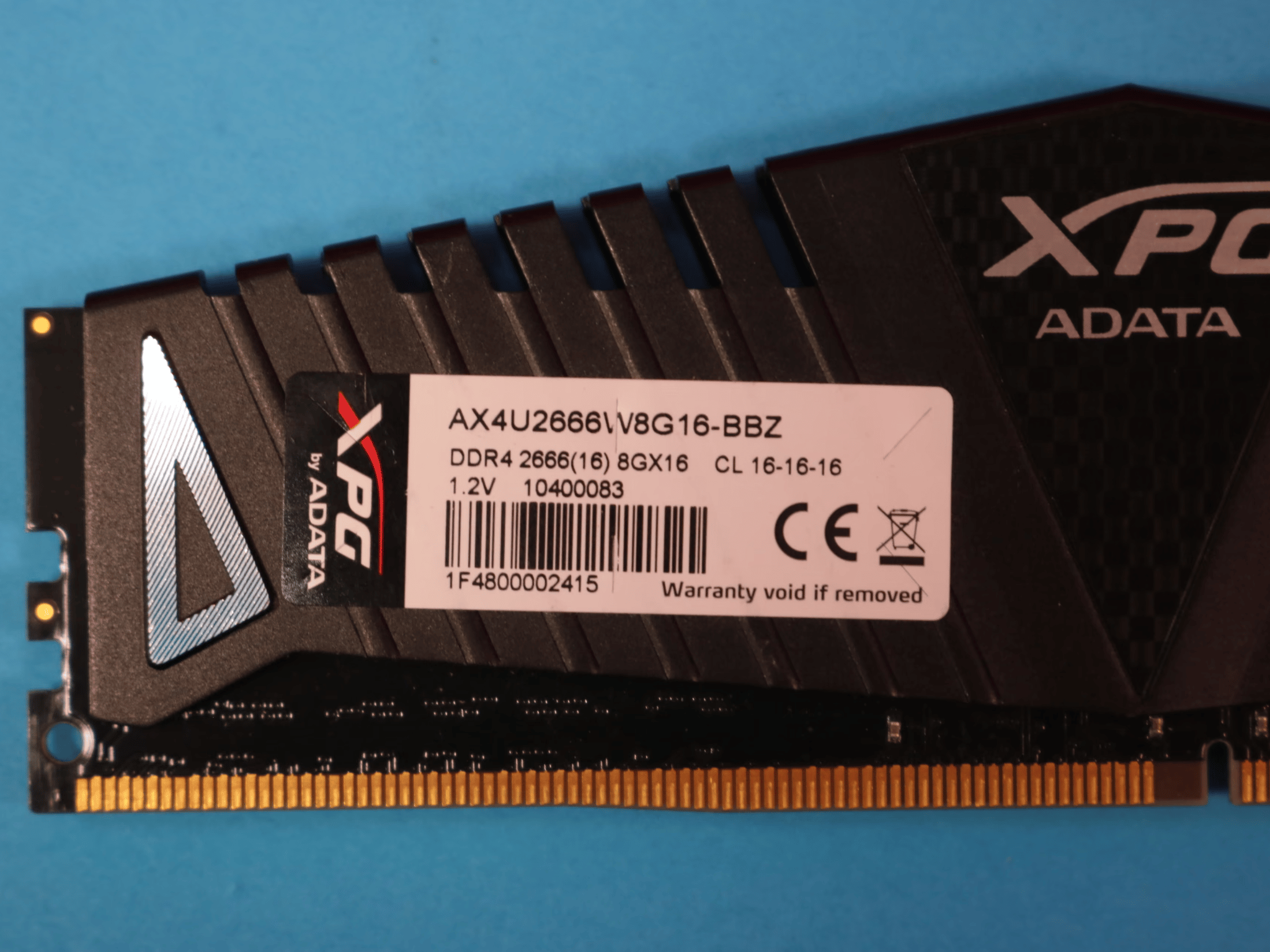ADATA XPG Z1 16GB (2x8GB) DDR4 2666MHz CL16 1.2V Desktop RAM AX4U2666W8G16-BBZ