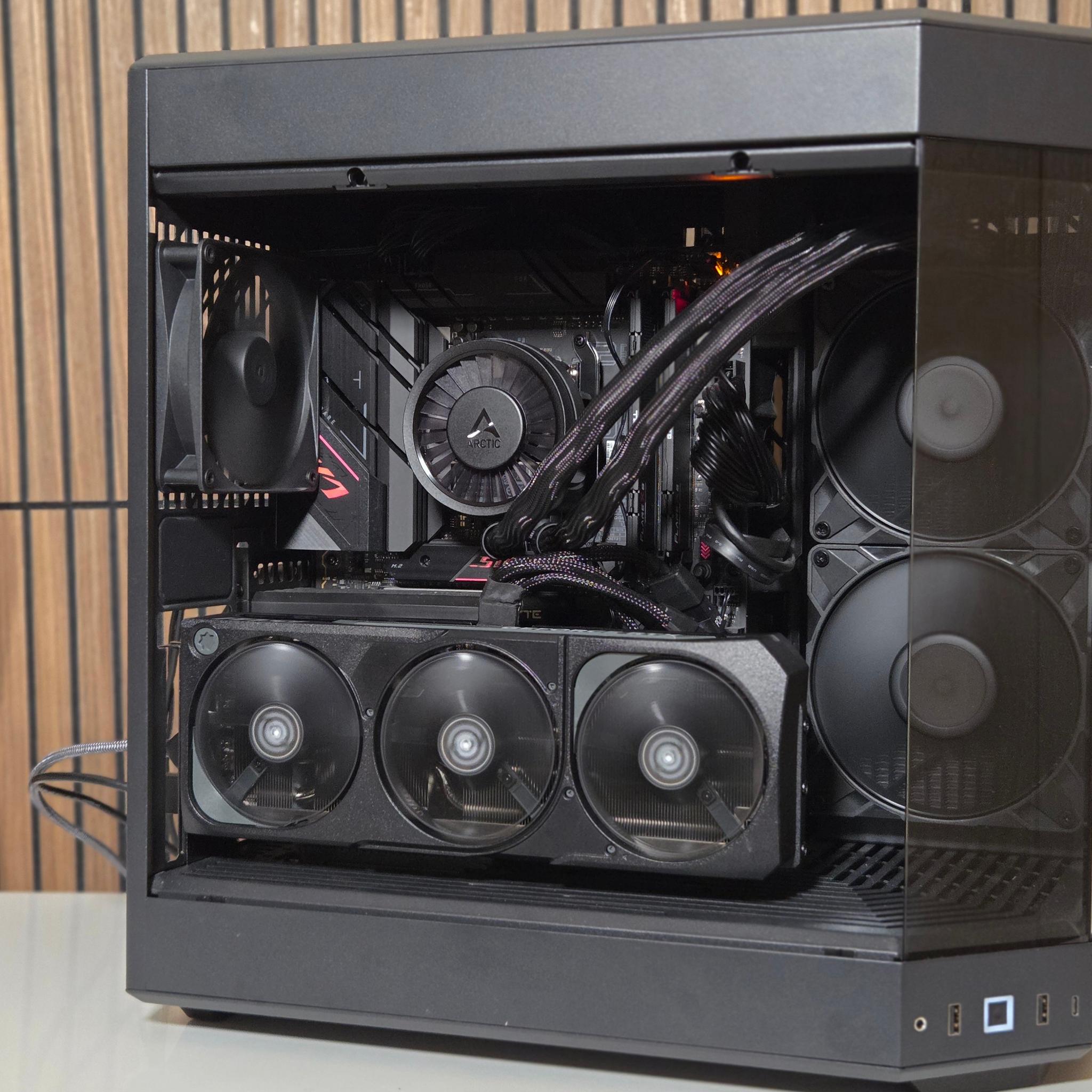 ALL Black V2 | RTX 5080| Ryzen 9 7900x | 32GB DDR5 | 1TB NVME | GOLD PSU | Windows 11 | WIFI