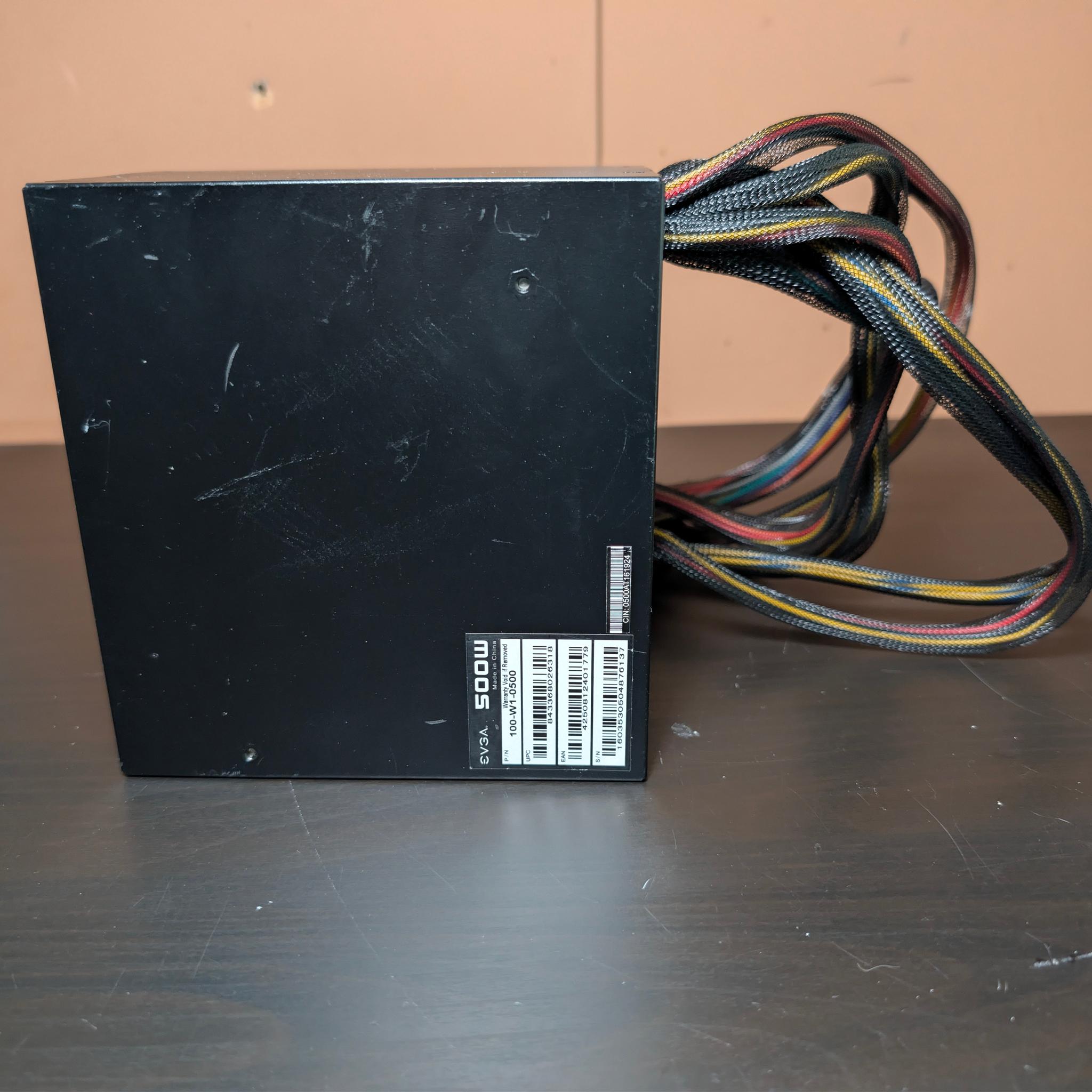 EVGA N1 500W Power Supply PSU 80+ White | Free Ship | As-is