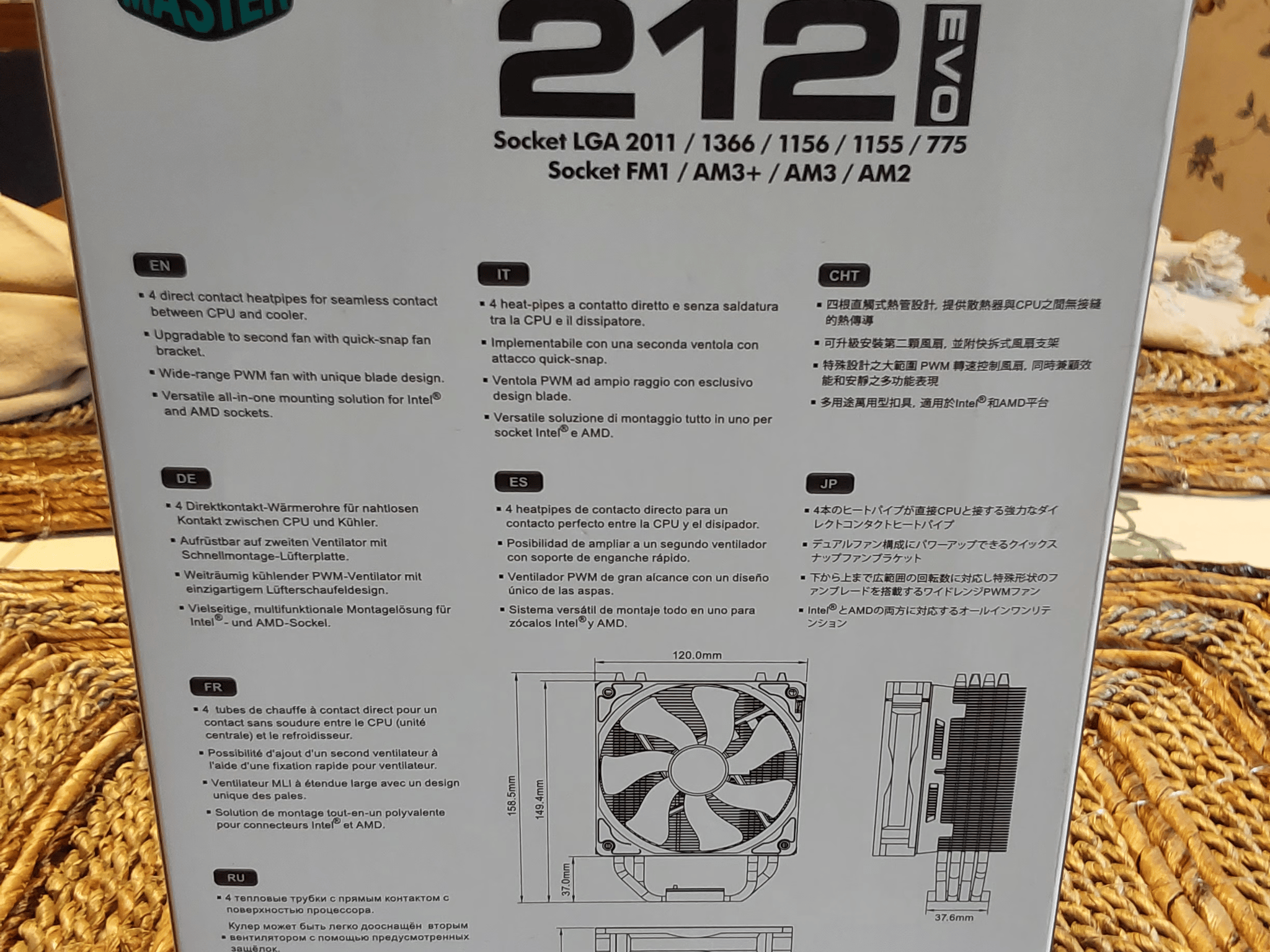 Cooler Master Hyper 212 EVO CPU Cooler Model RR-212E-20PK-R2