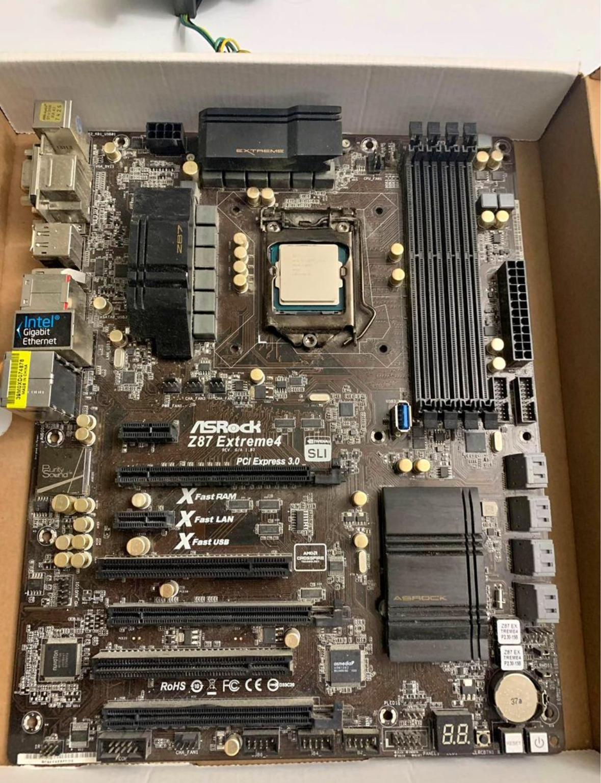 Motherboard Bundle i5 4570, X87 Extreme4 + Cooler