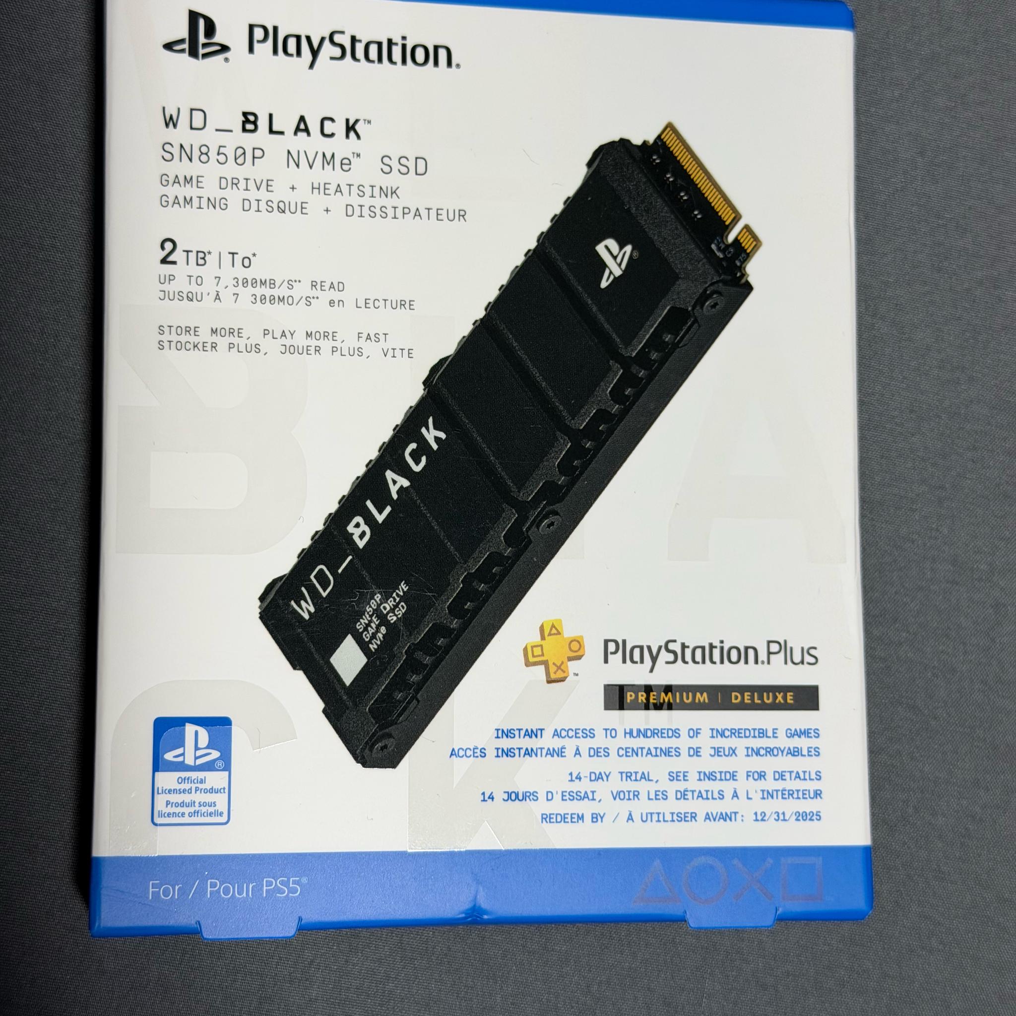 WD Black 2TB SN850P NVMe SSD for PS5 or PC Brand New Sealed