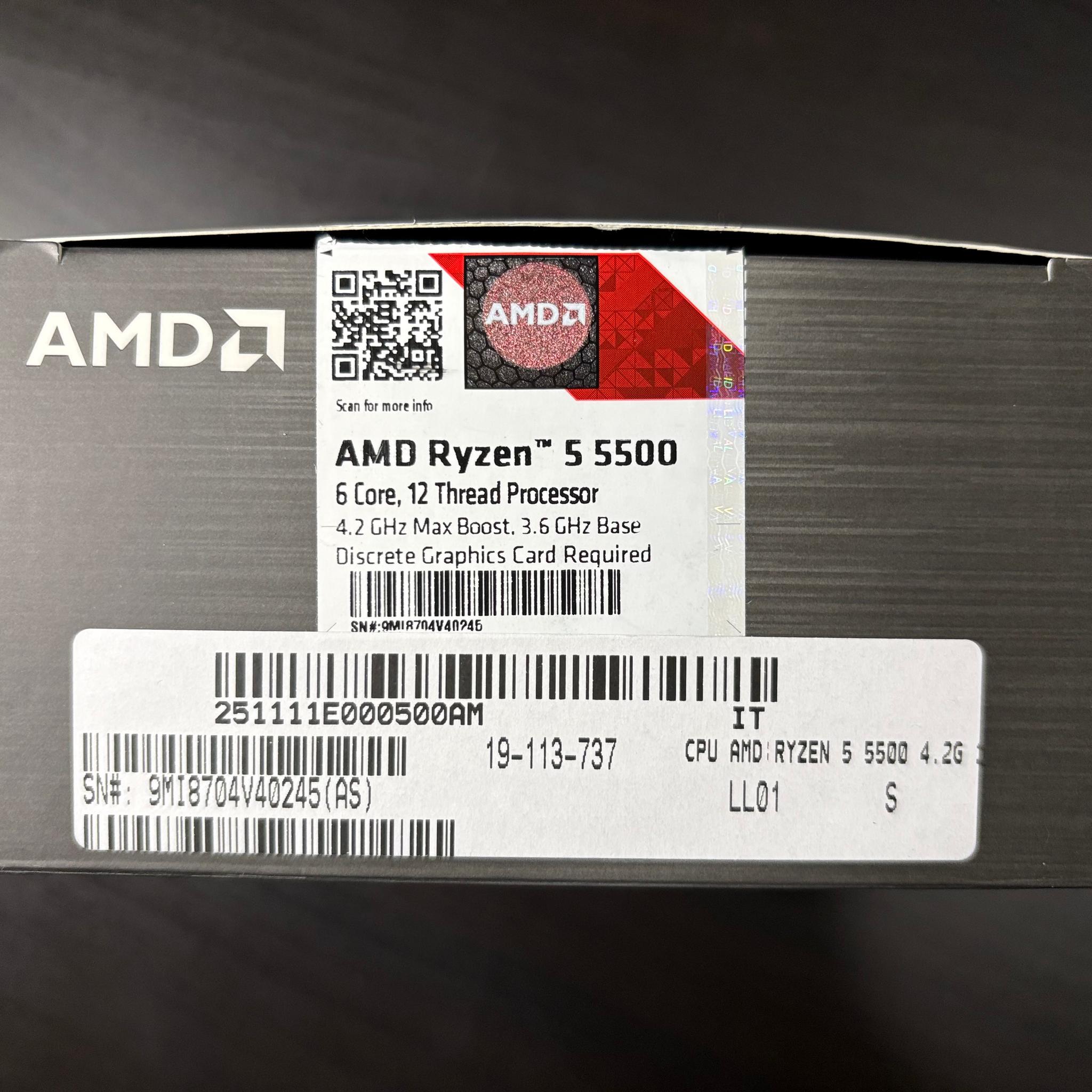 New Ryzen 5 5500