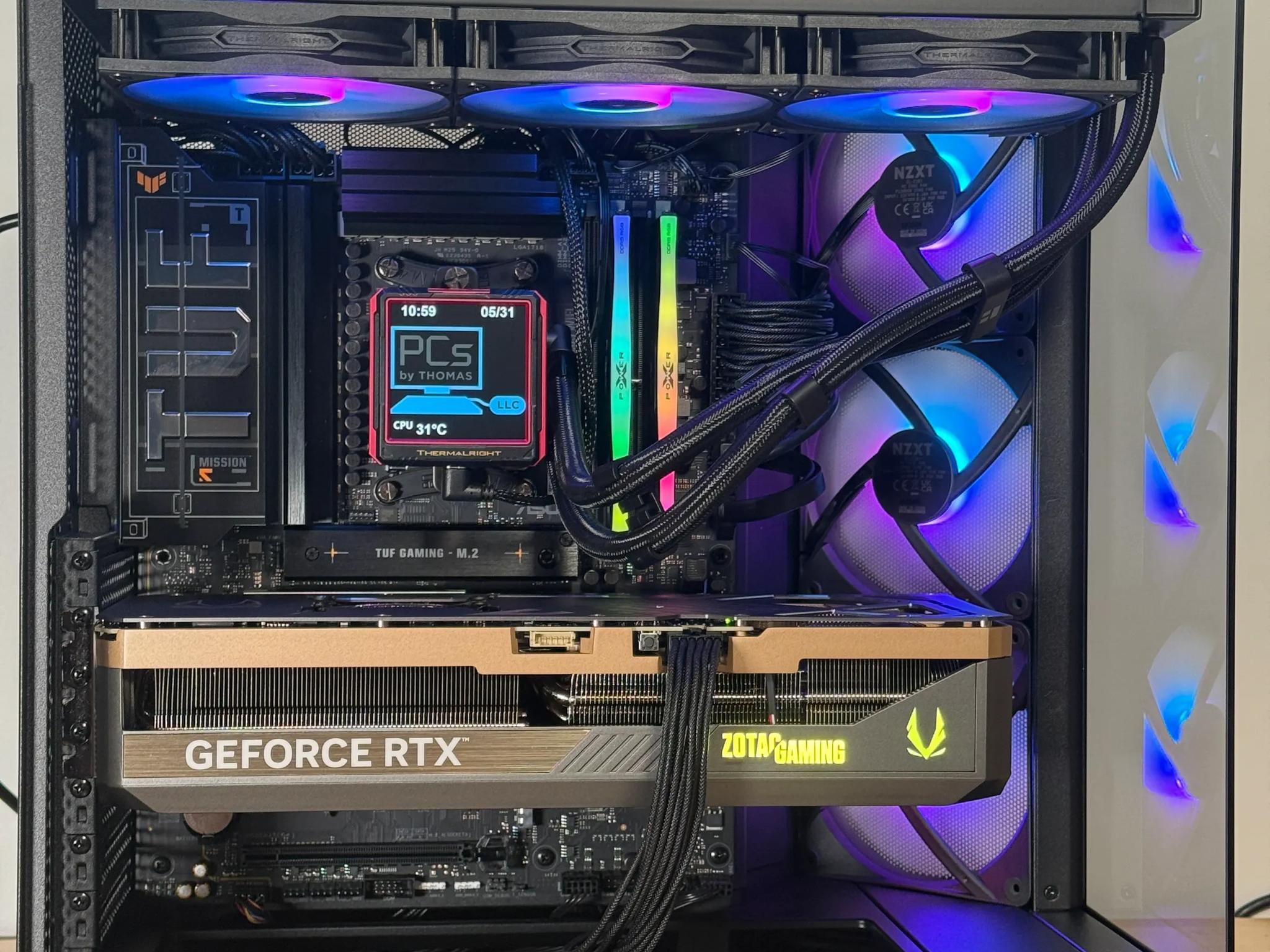 RTX 5090 Ryzen 9950x3d Gaming Behemoth 64gb DDR5 4TB SSD