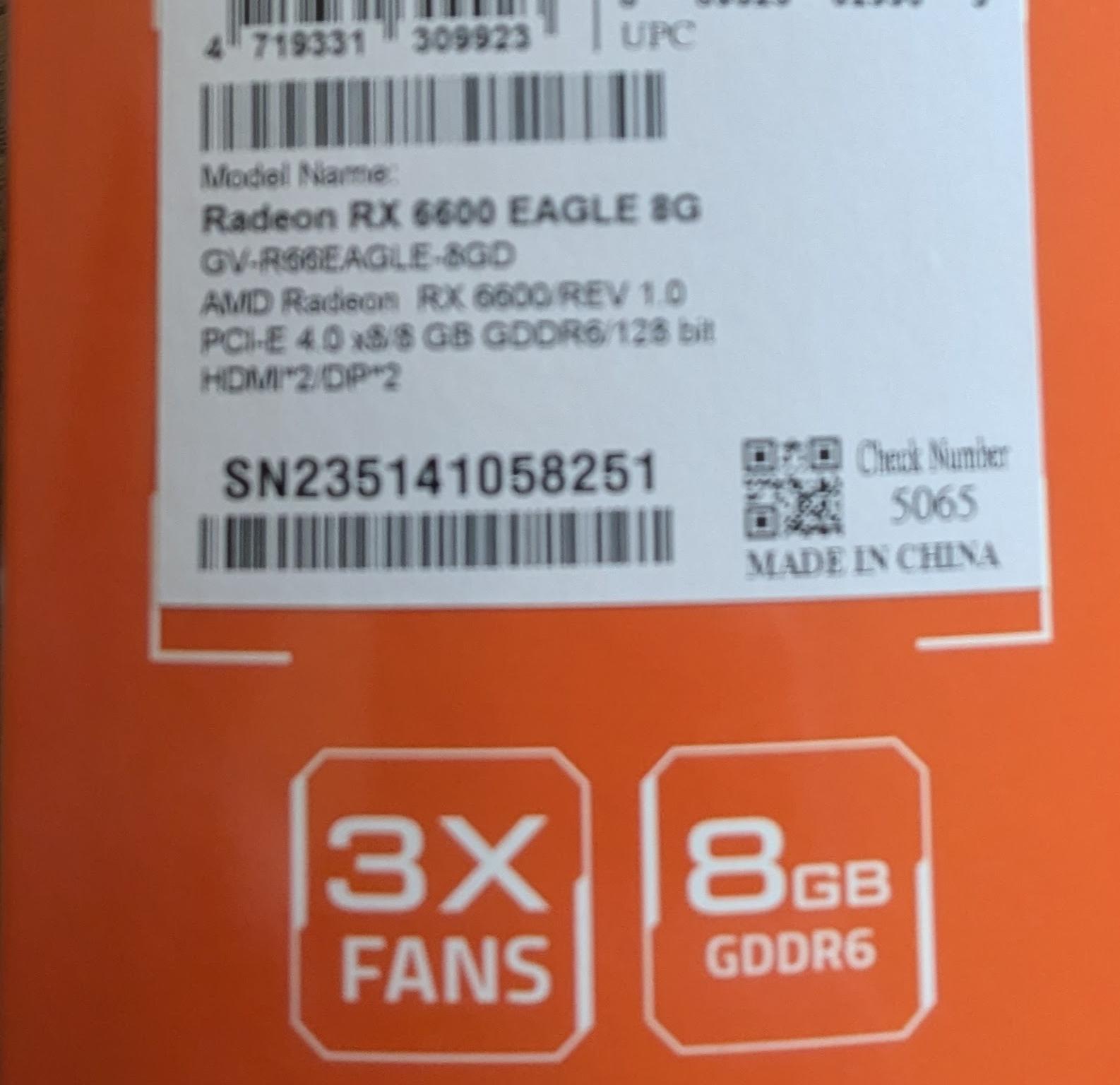 Gigabyte EAGLE Radeon RX 6600