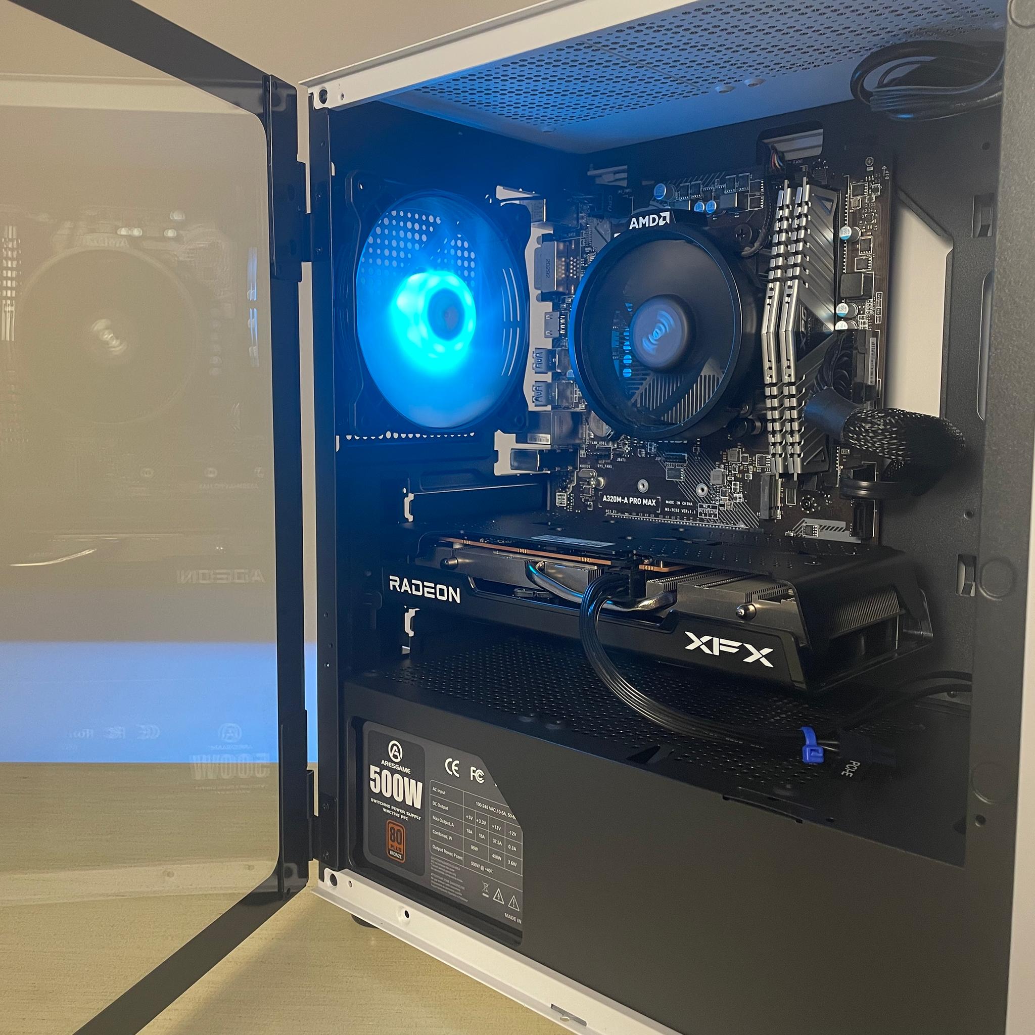 Custom Gaming Desktop PC Ryzen 5 | Rx 6500xt | 16GB Ram | 256gb Ssd | RGB fans |