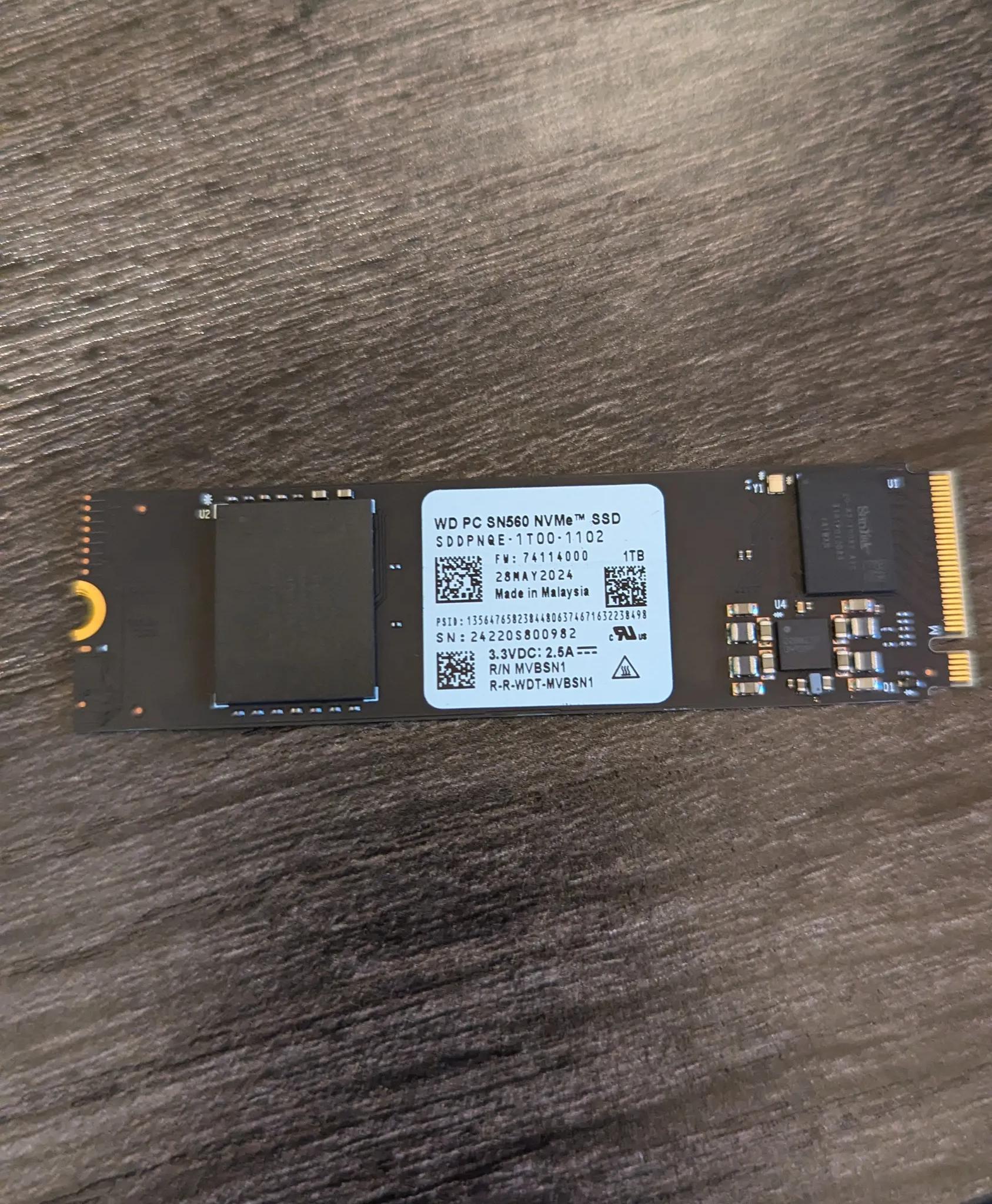 WD PC SN560 NVMe SSD 1TB