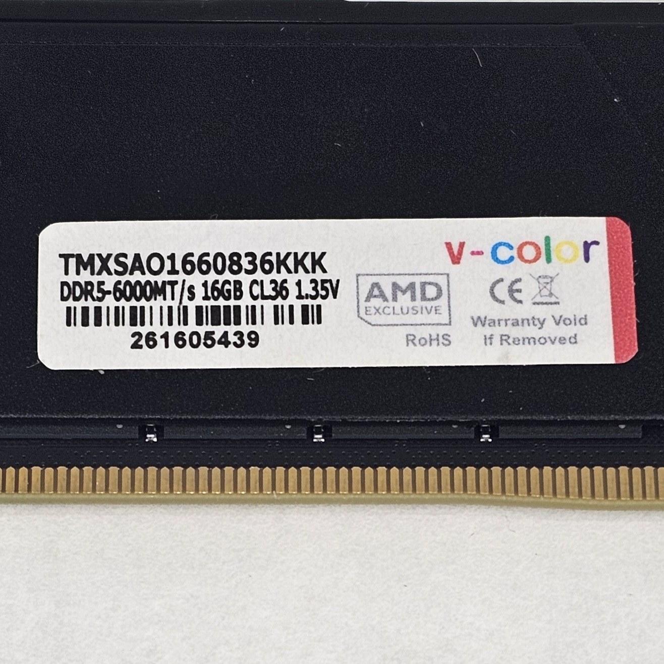 16GB DDR5 (1x16GB) CL36 6000MT/s V-Color XSky