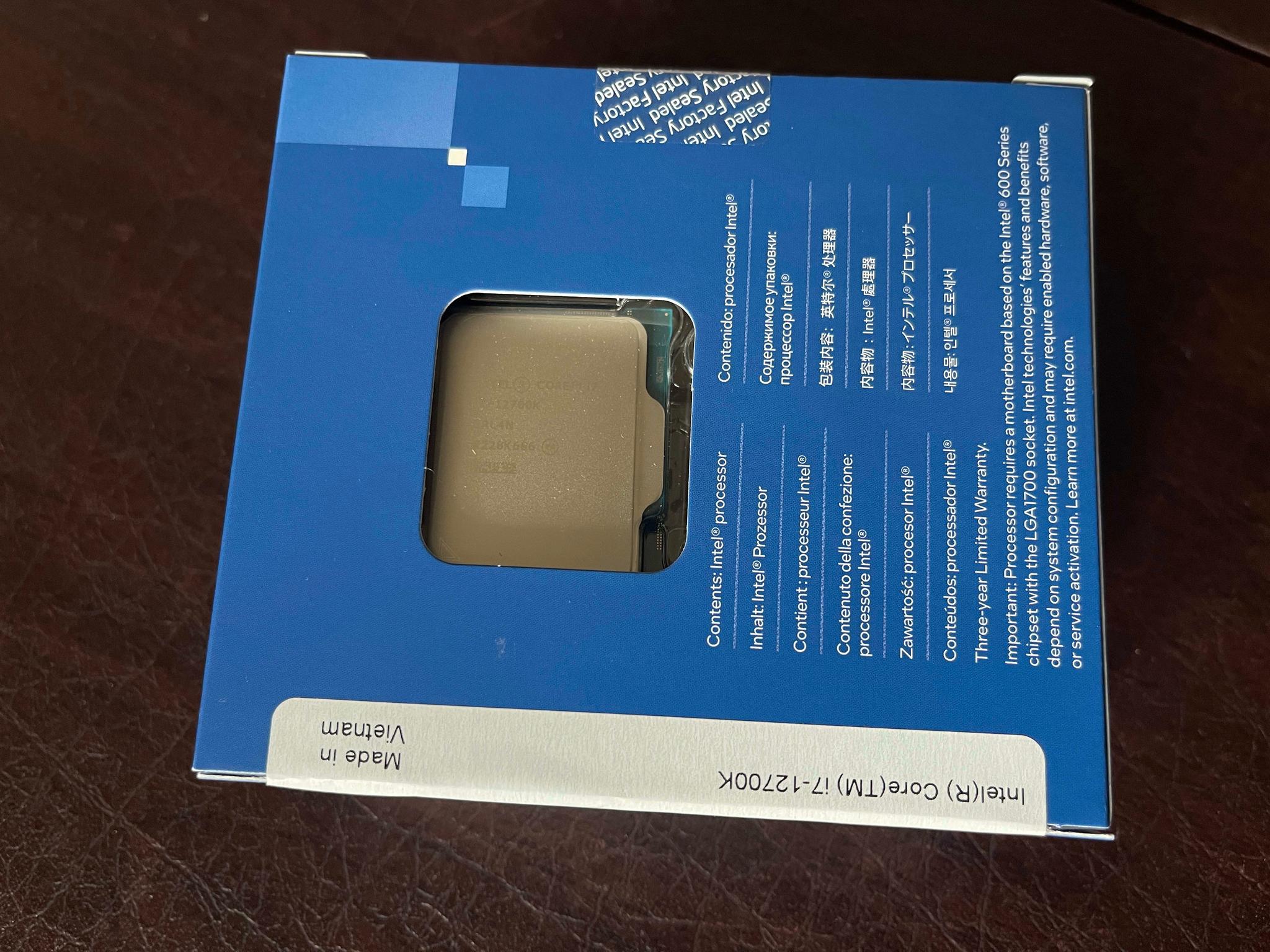 Sealed 12700K - Intel Core i7 12700K 12th Gen Alder Lake 12-Core 8P+4E 125W Processor BX8071512700K