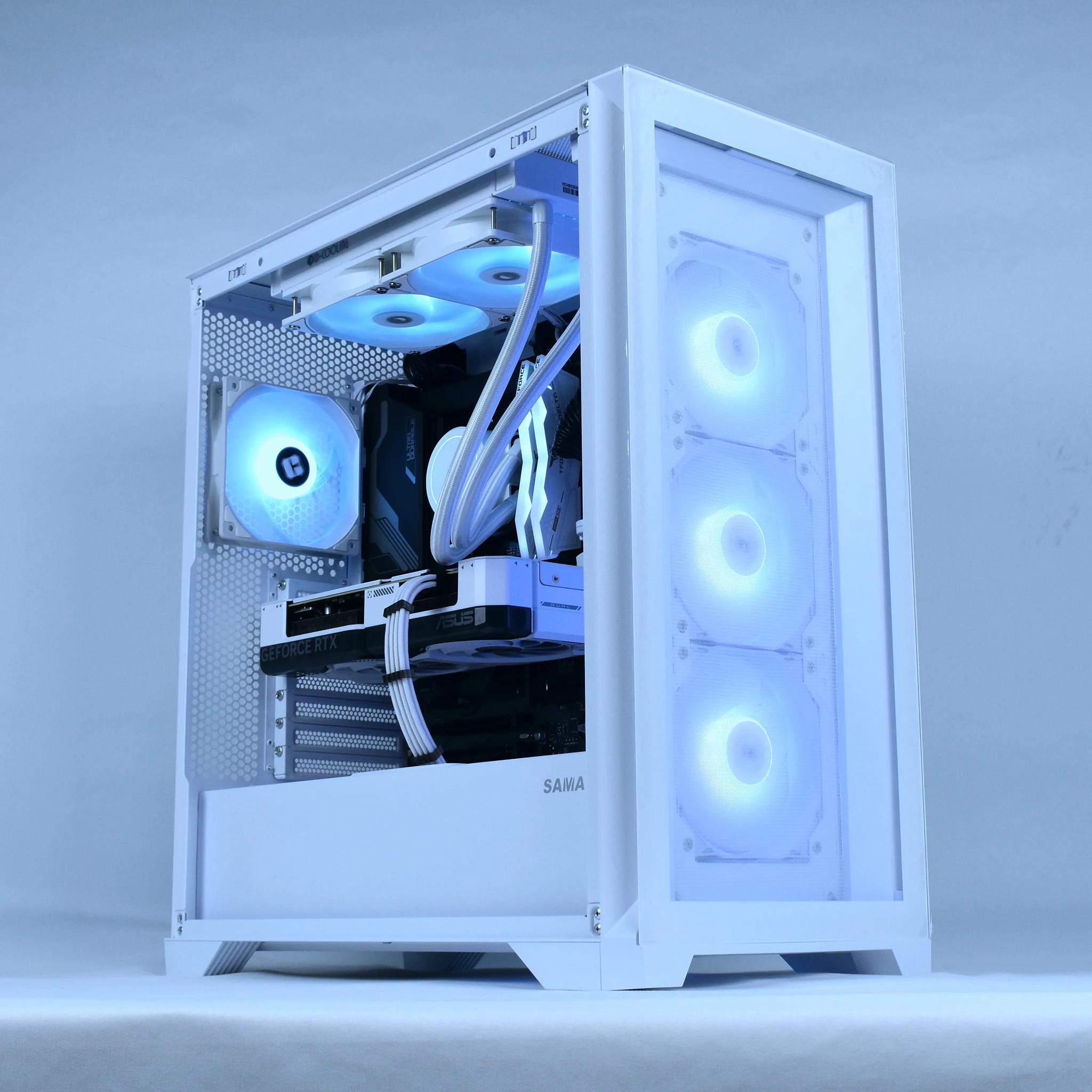 🧊ICE🧊 1440p Gaming & Streaming PC + Keyboard | Intel 12600KF, NVIDIA RTX 4070, 1TB SSD, 32G DDR5