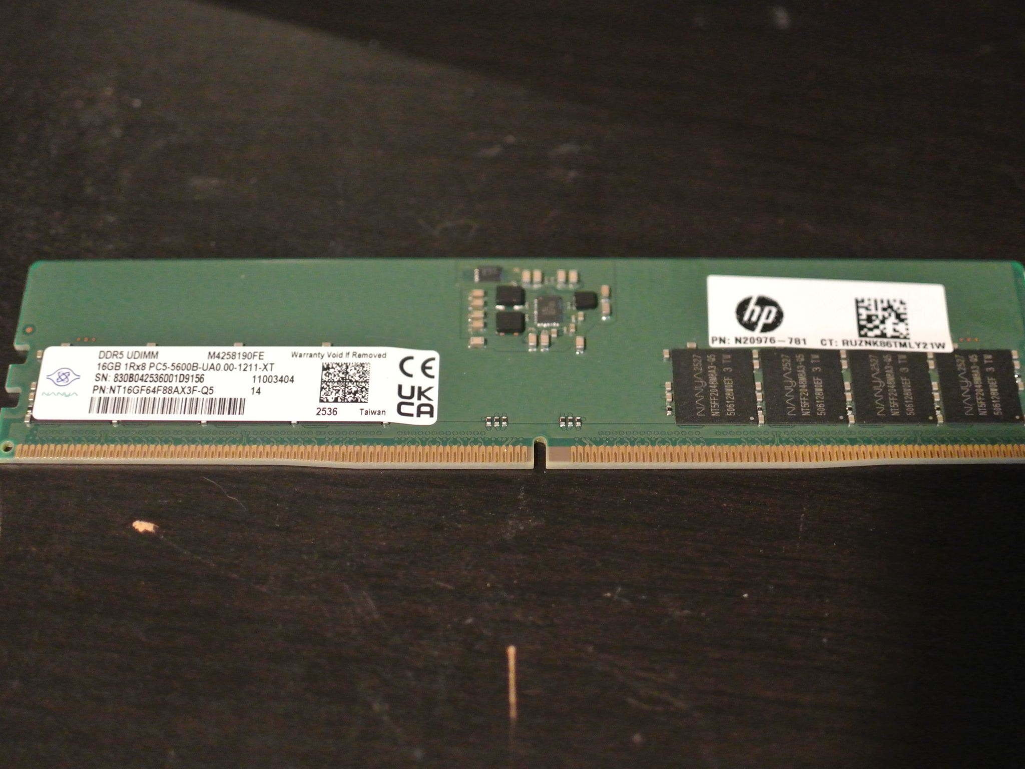 Nanya 16GB DDR5 UDIMM 5600MTs RAM