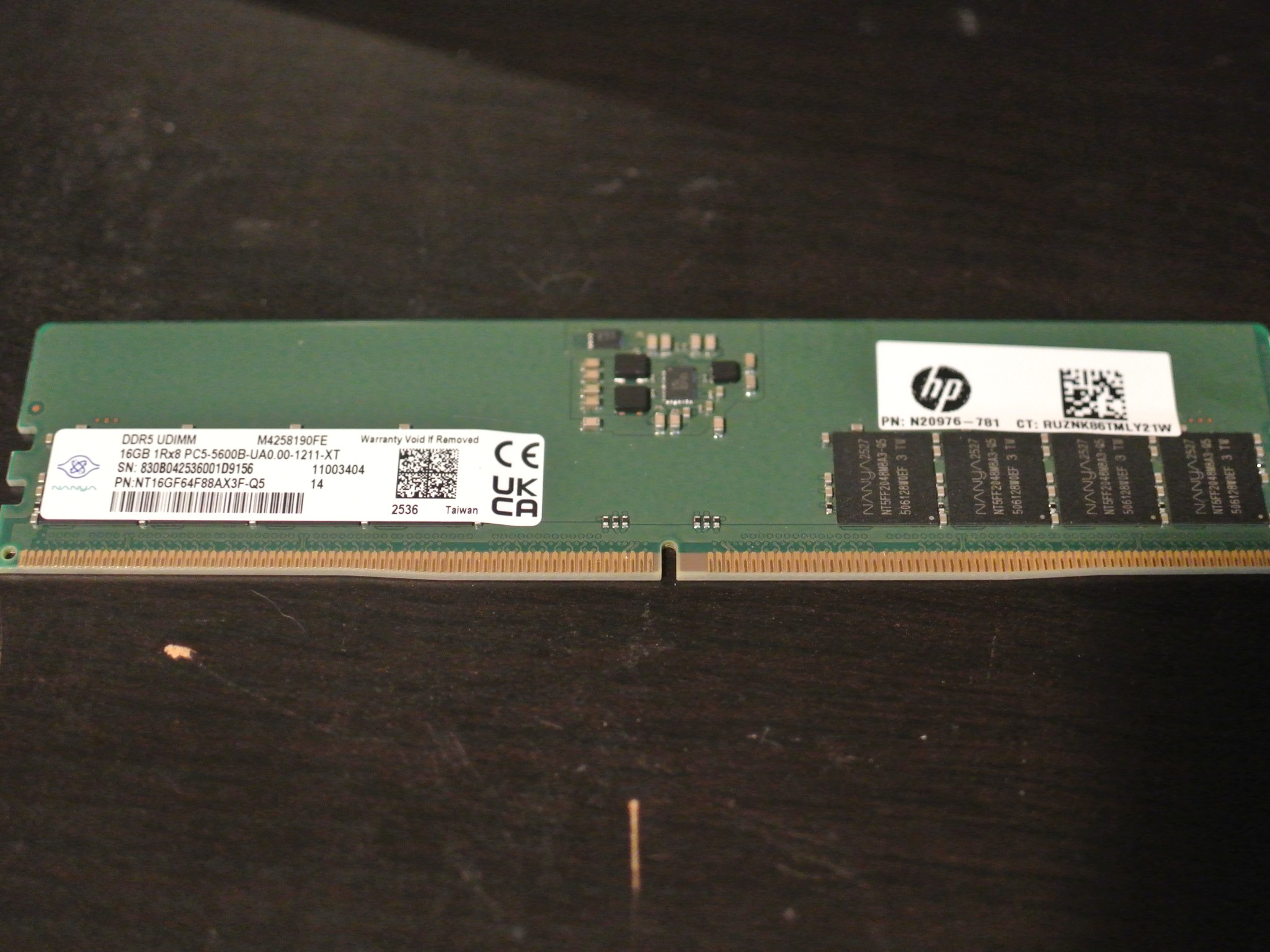 Nanya 16GB DDR5 UDIMM 5600MTs RAM