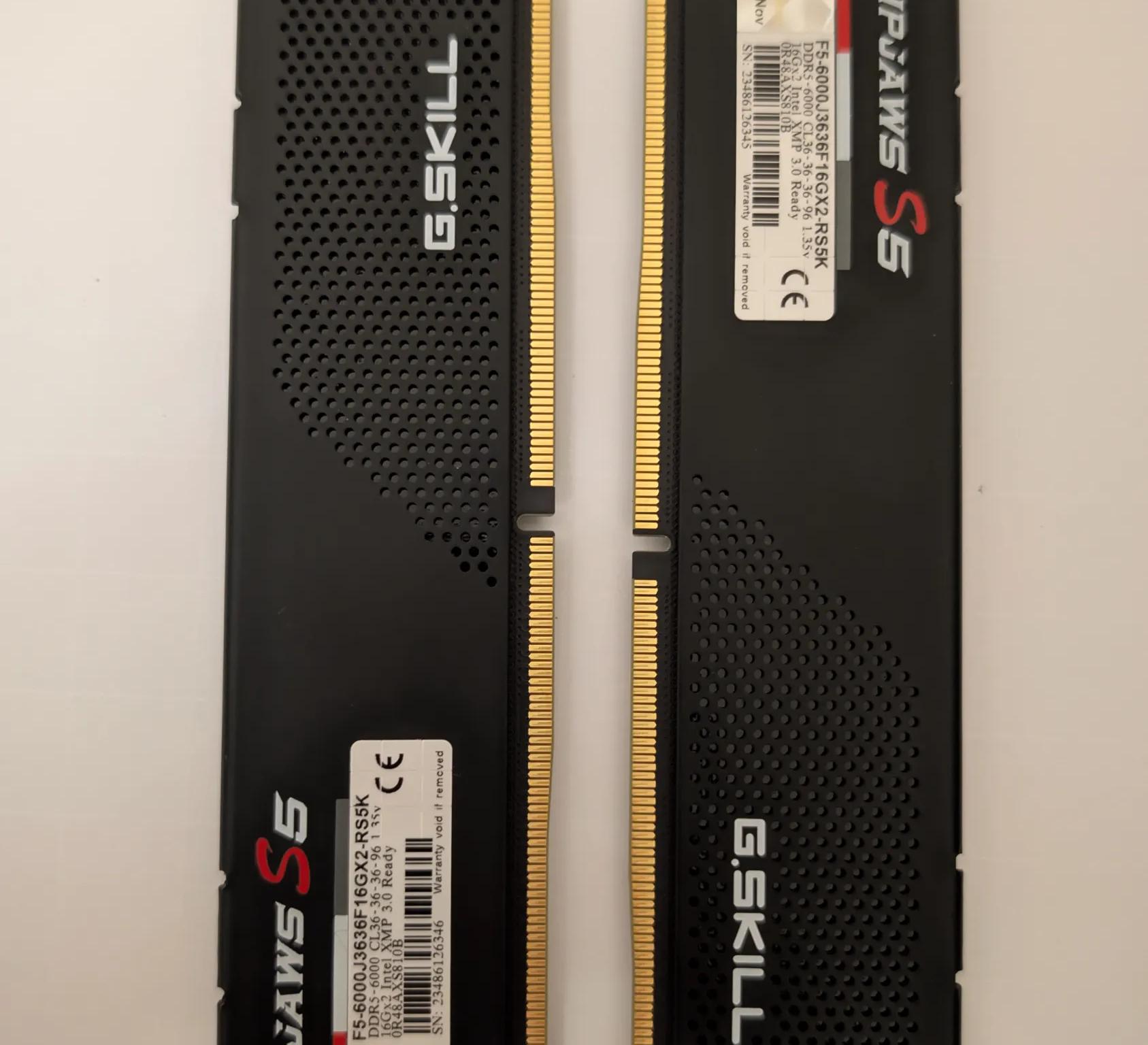 G.SKILL RIPJAWS S5 32GB DDR5 6000MT/S (2x16GB)