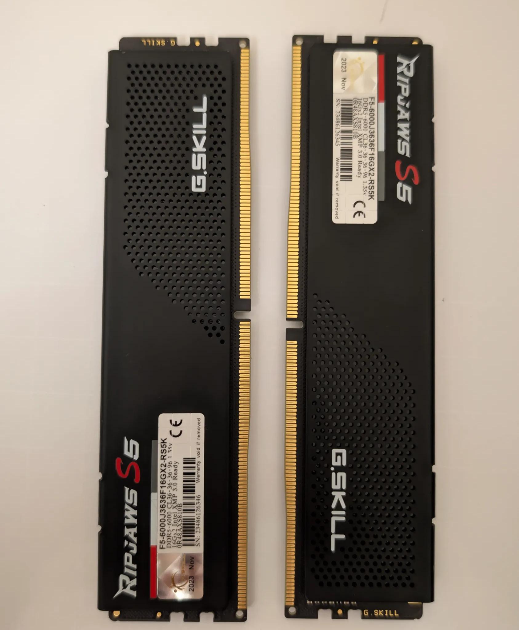 G.SKILL RIPJAWS S5 32GB DDR5 6000MT/S (2x16GB)