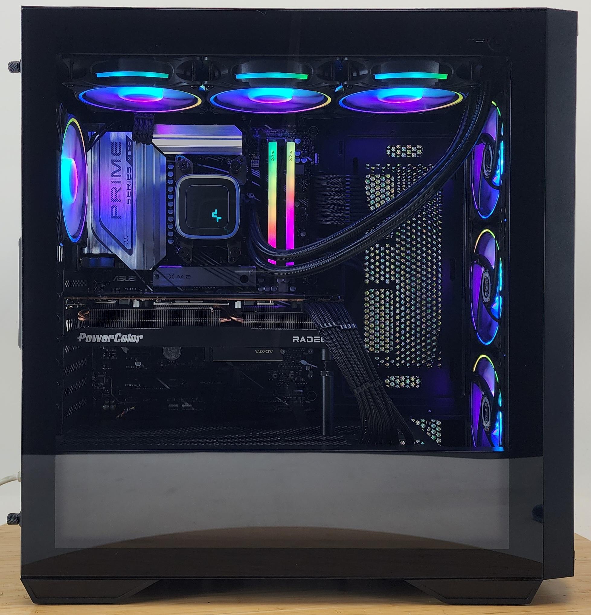 Gaming PC Ryzen 9 7900X 32GB RAM 1TB SSD RX 7800 XT 16GB Windows 11 Computer