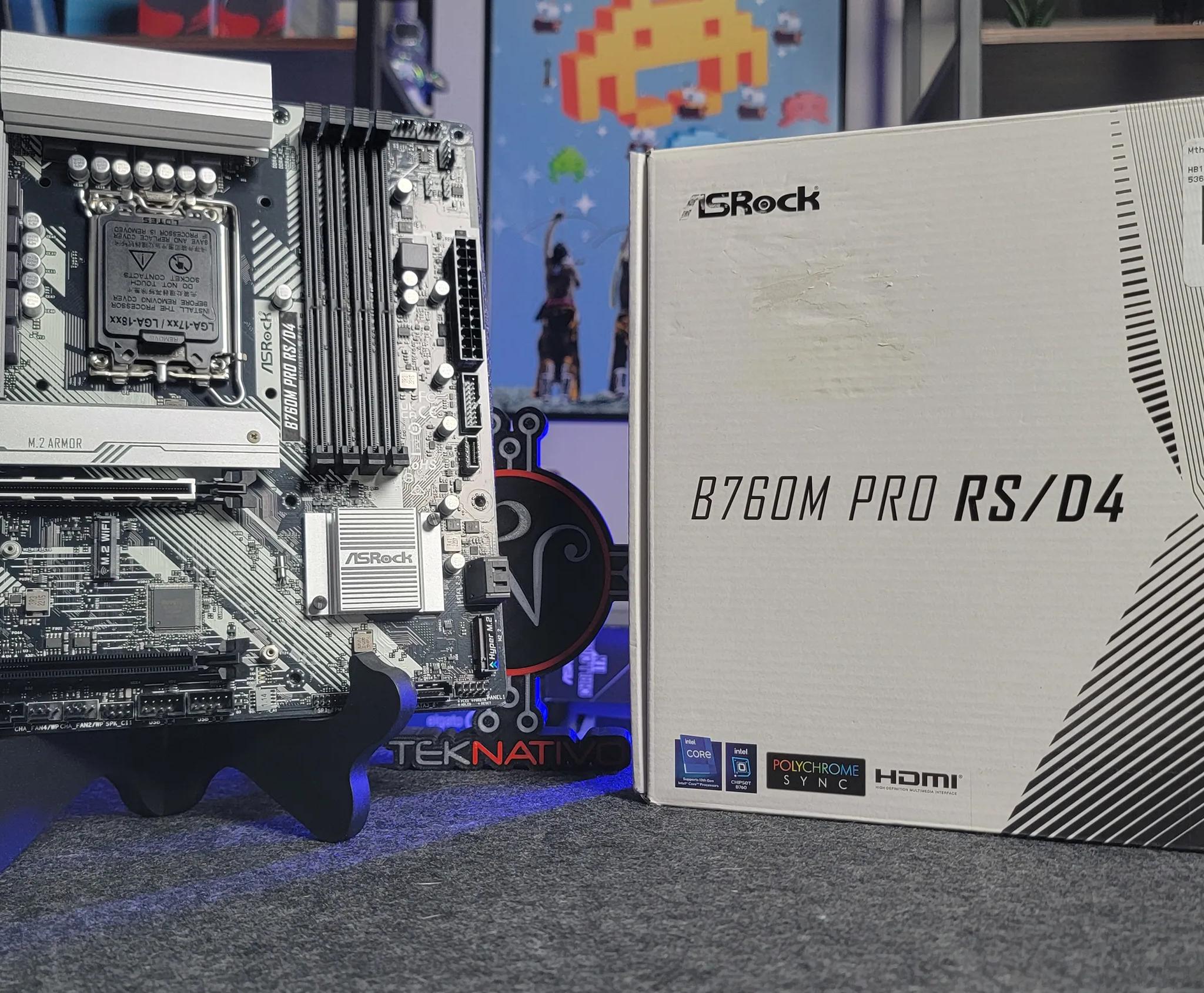 ASRock B760M Pro RS/D4 Motherboard for Intel 12th 13th and 14th Generation CPUs (LGA1700)