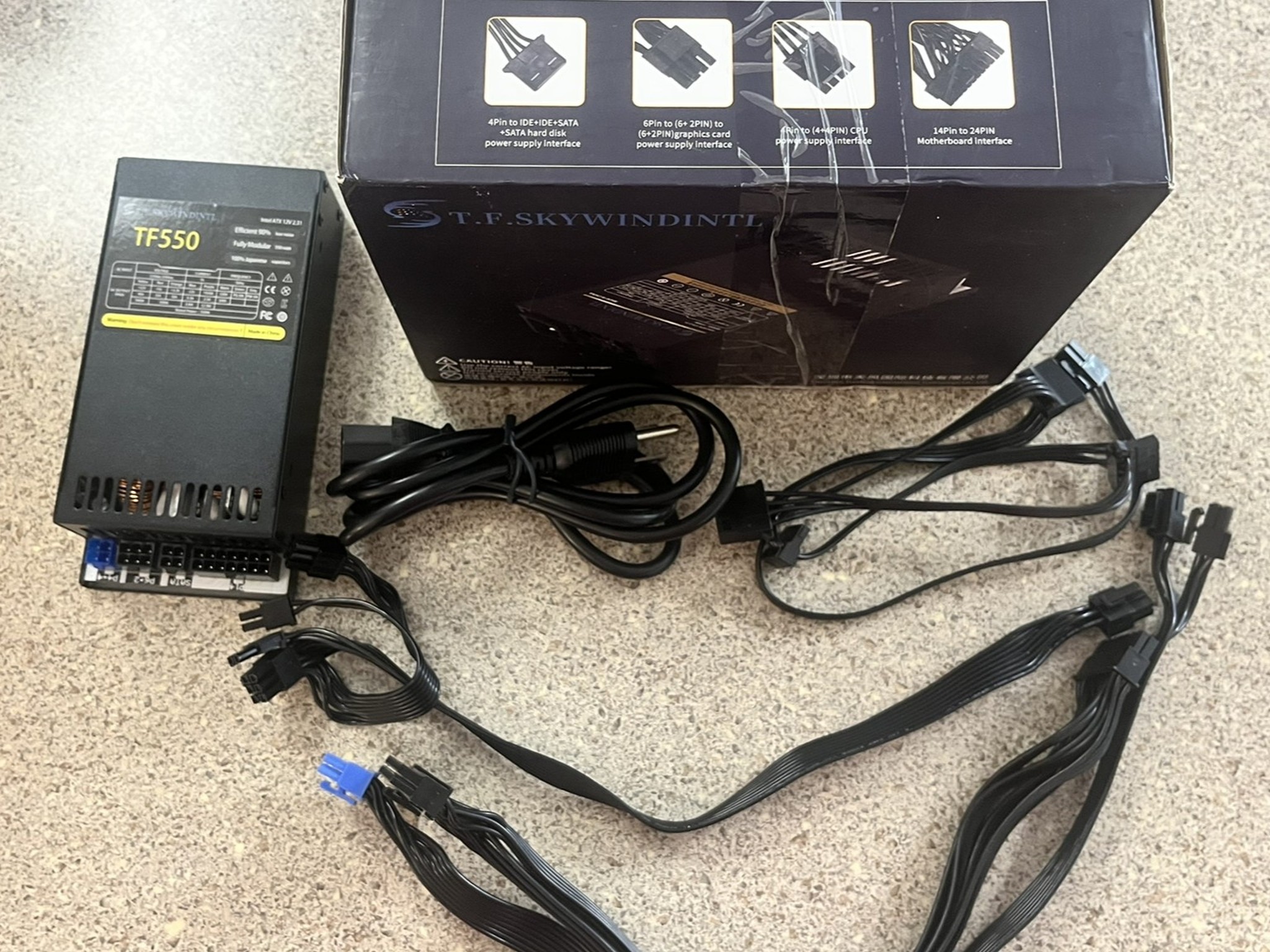 TF Skywindintl TF550 550W Flex ATX Power Supply (Fully Modular, 90-264V)