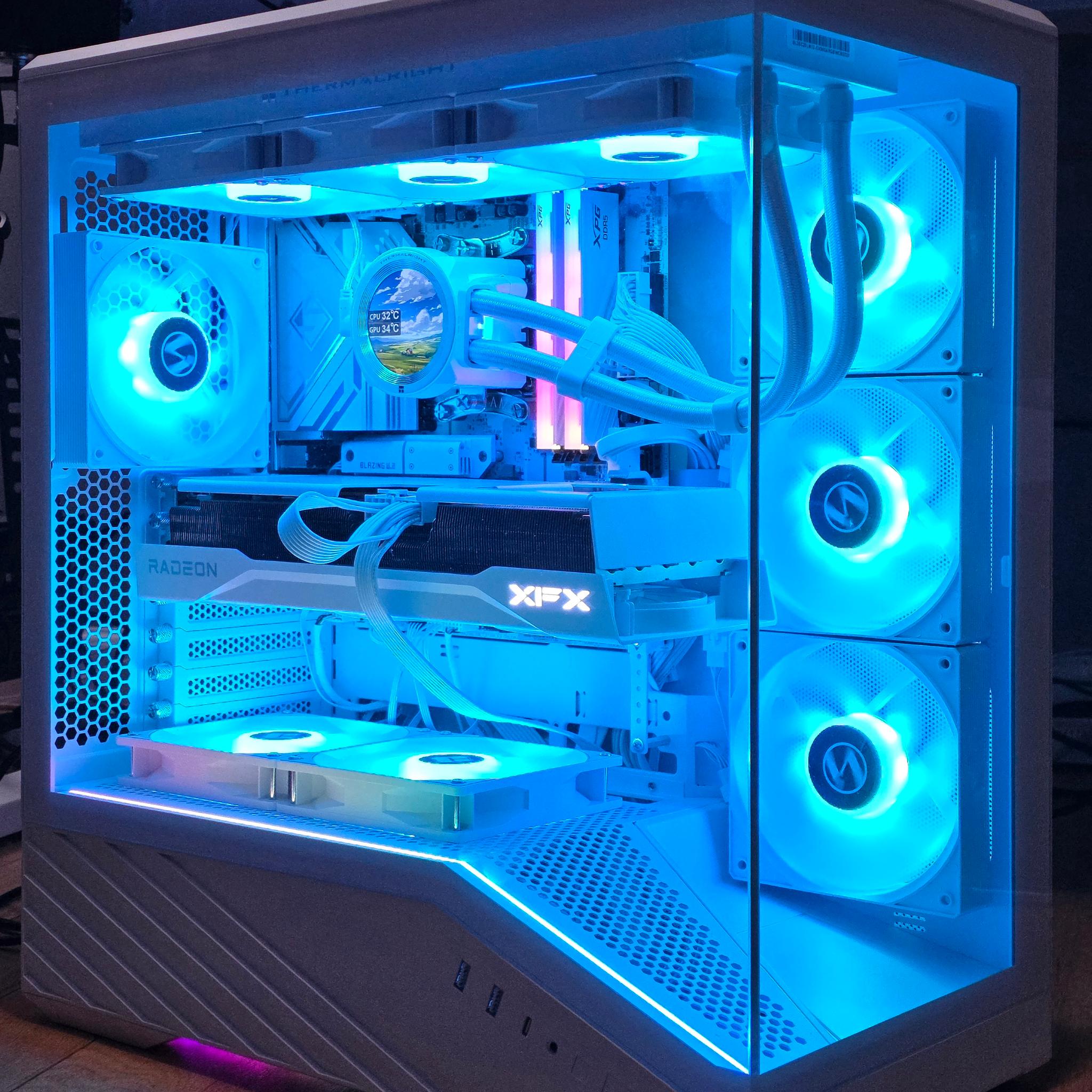 All AMD | All White 4K Gaming PC | RX 9070 16 GB | Ryzen 7 7800X3D | 32GB | 1TB | 2 Year Warranty