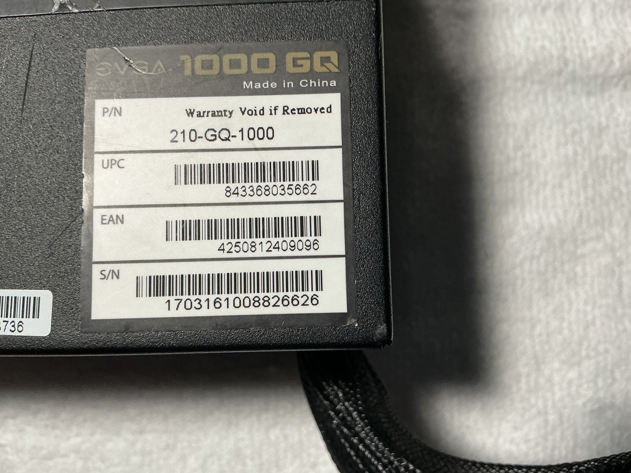 ++ New +++ EVGA 1000GQ Gold Semi-Modular power supply
