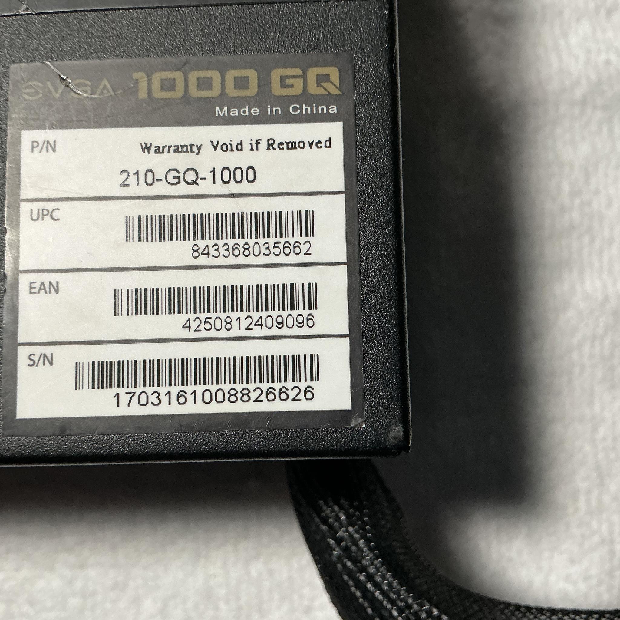 ++ New +++ EVGA 1000GQ Gold Semi-Modular power supply