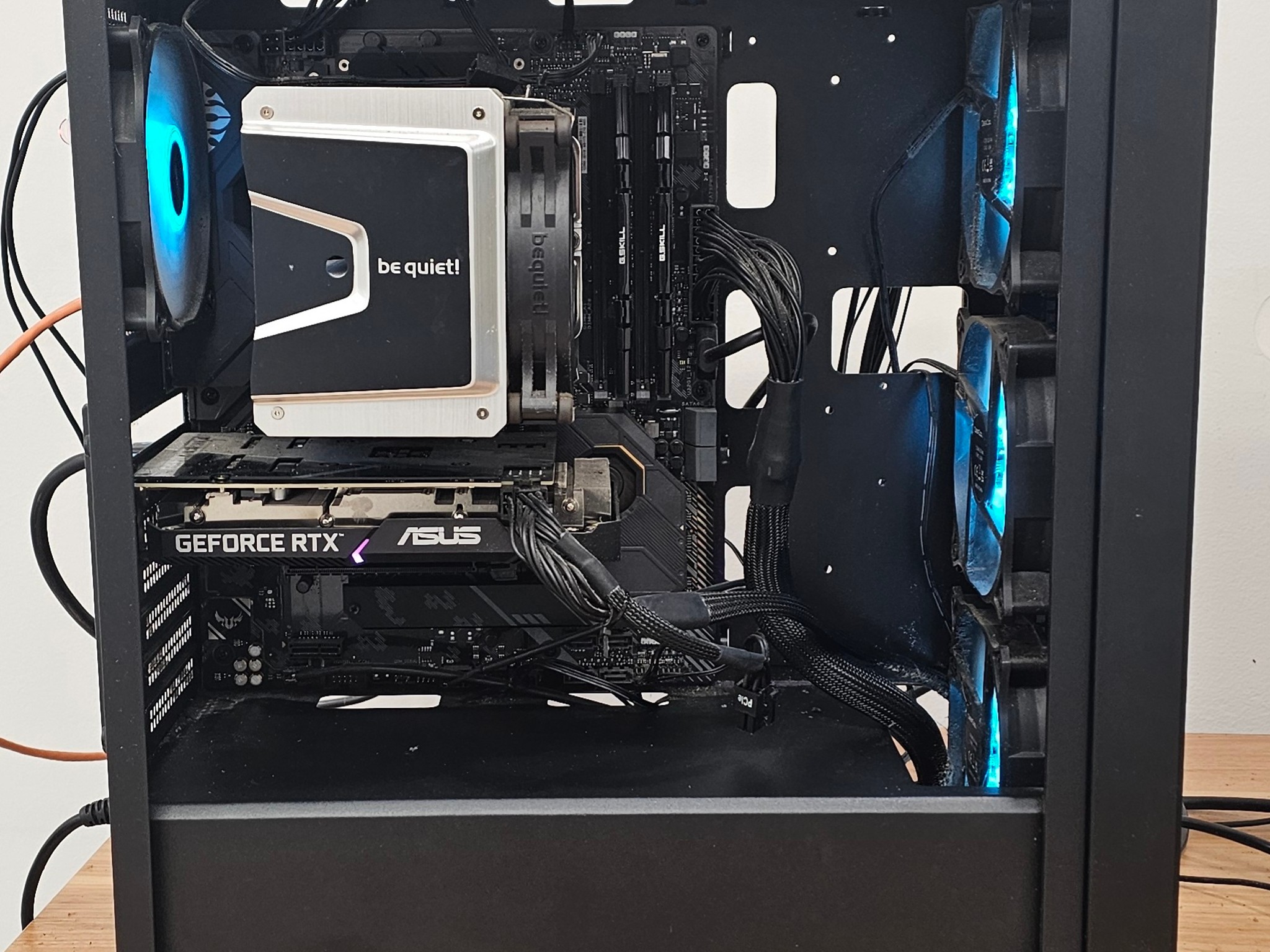 Black DeepCool PC Case with Tempered Glass w/ 3 Fans
