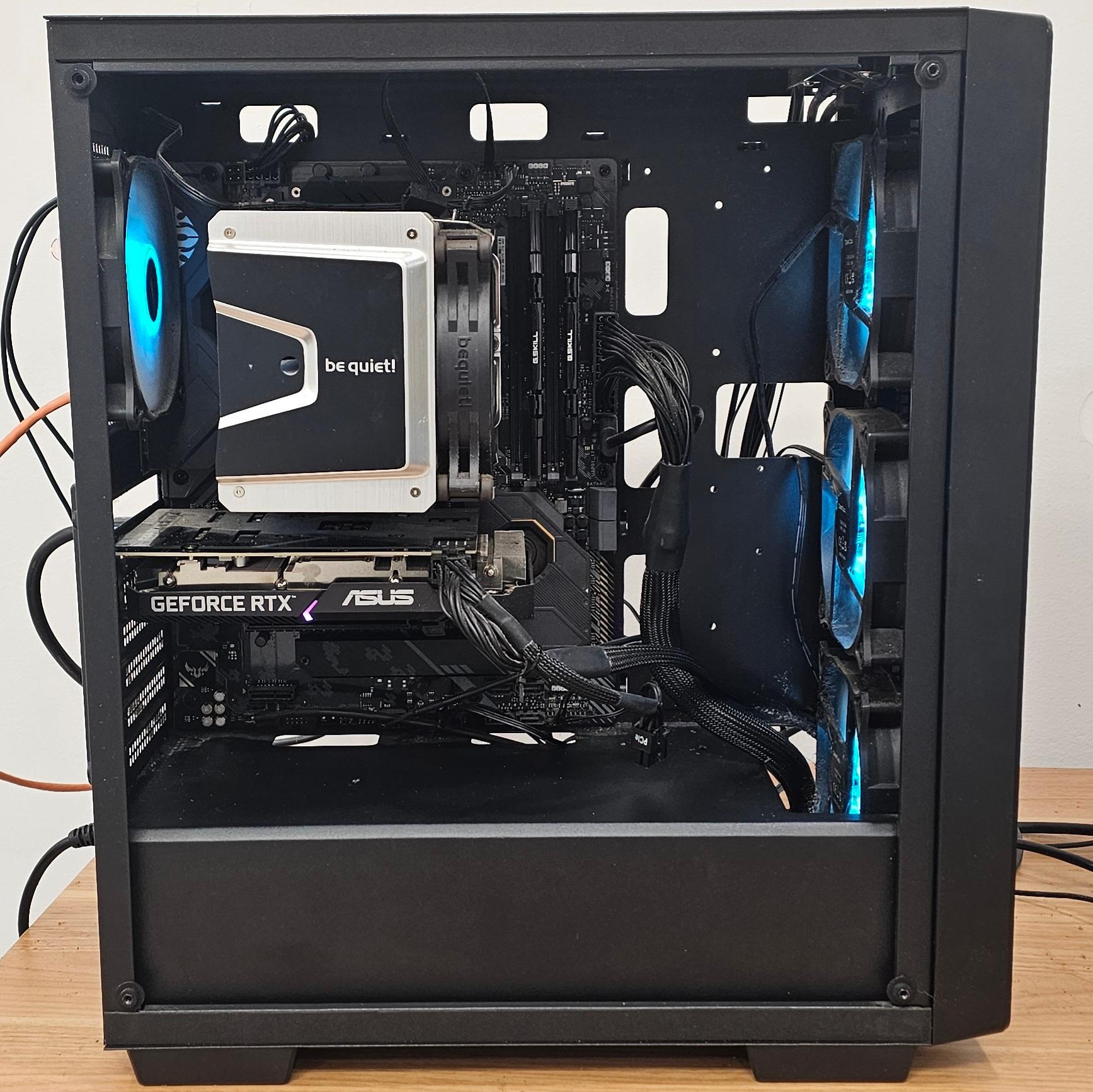 Black DeepCool PC Case with Tempered Glass w/ 3 Fans