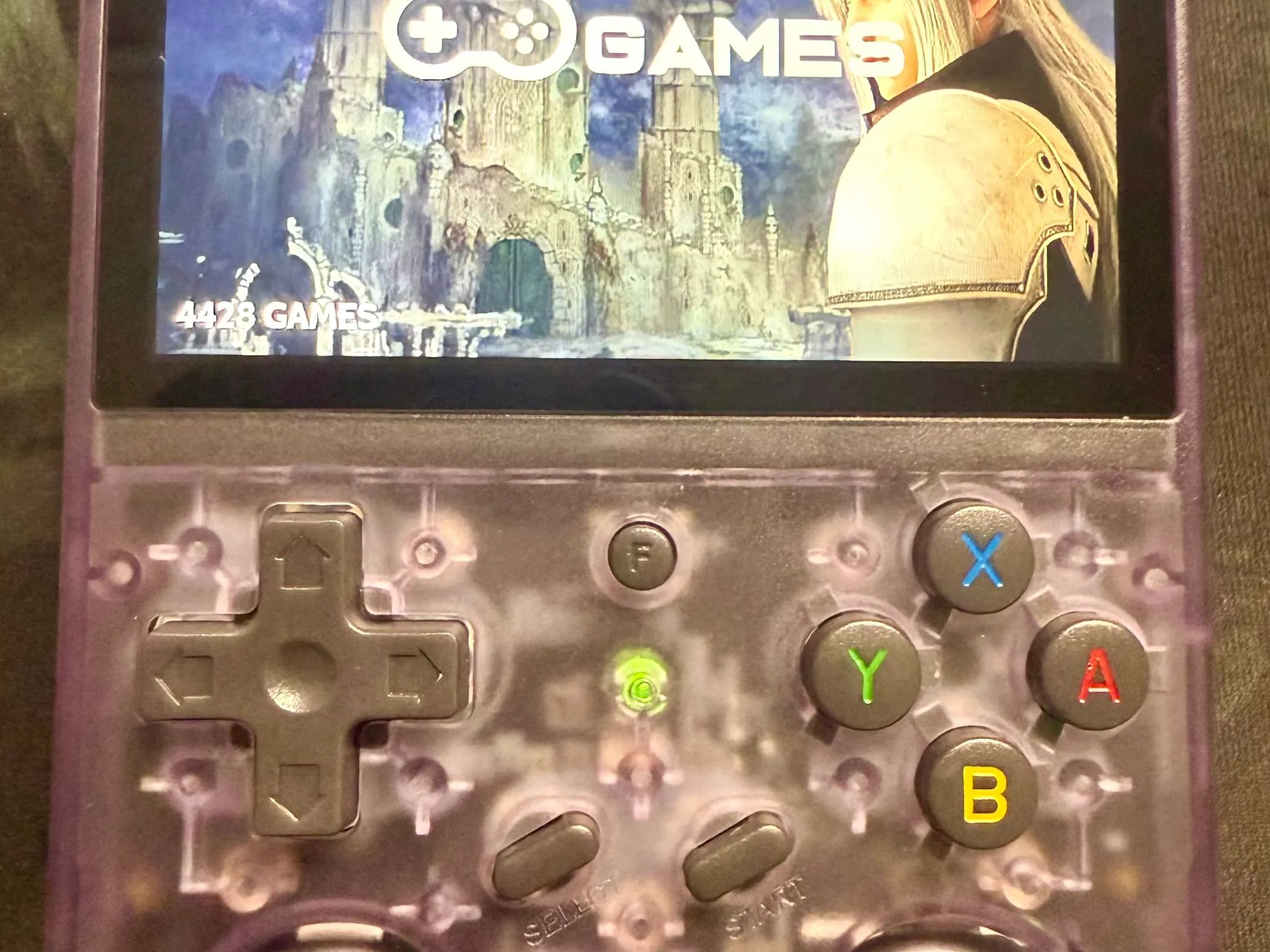 ANBERNIC RG353V Transparent Purple Game Console + 64GB SD (includes 4000+ games)