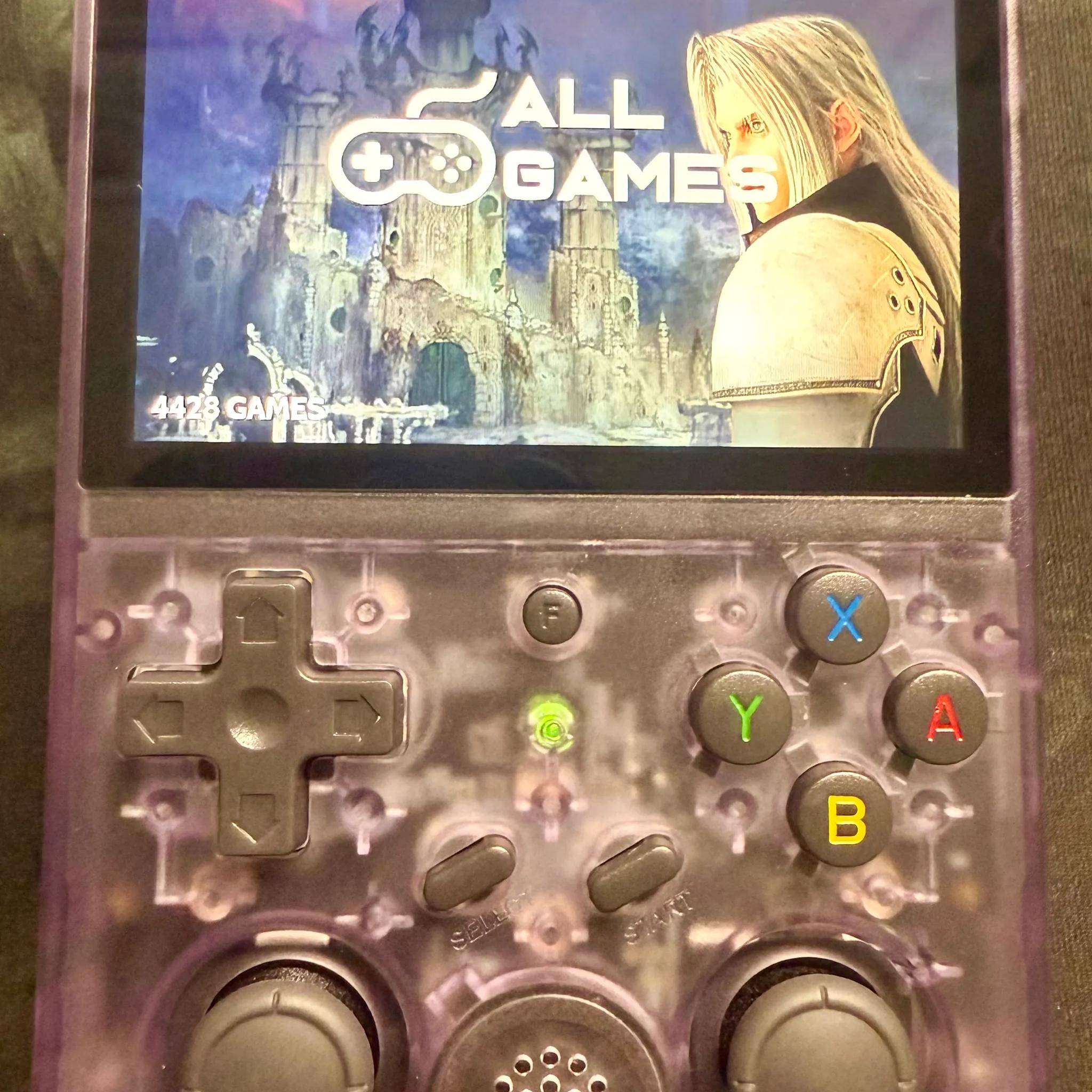 ANBERNIC RG353V Transparent Purple Game Console + 64GB SD (includes 4000+ games)