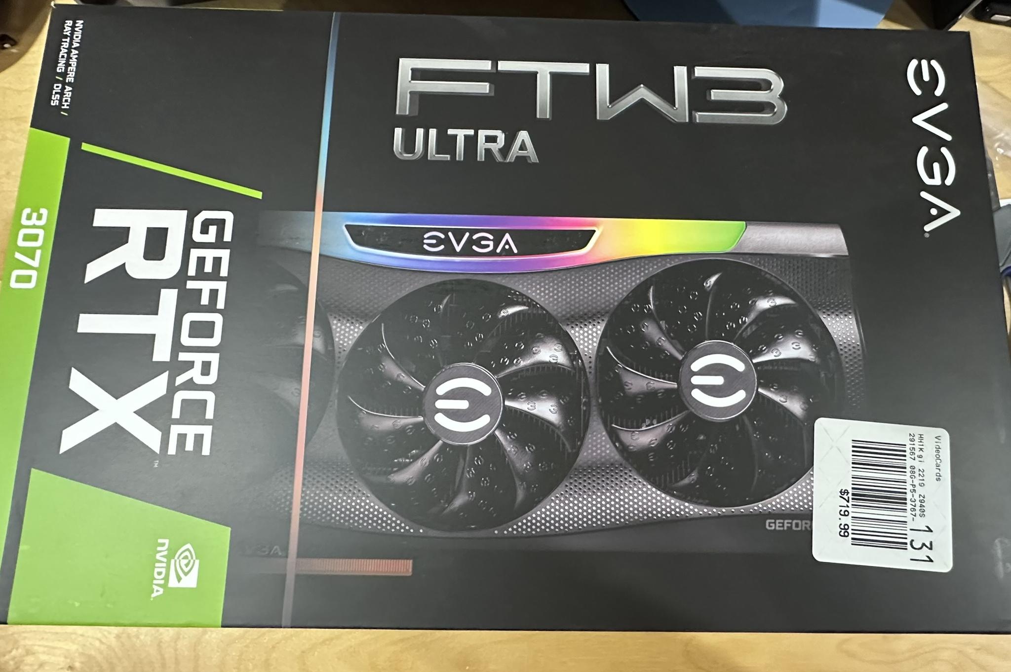 EVGA RTX 3070 FTW3 Ultra 8GB
