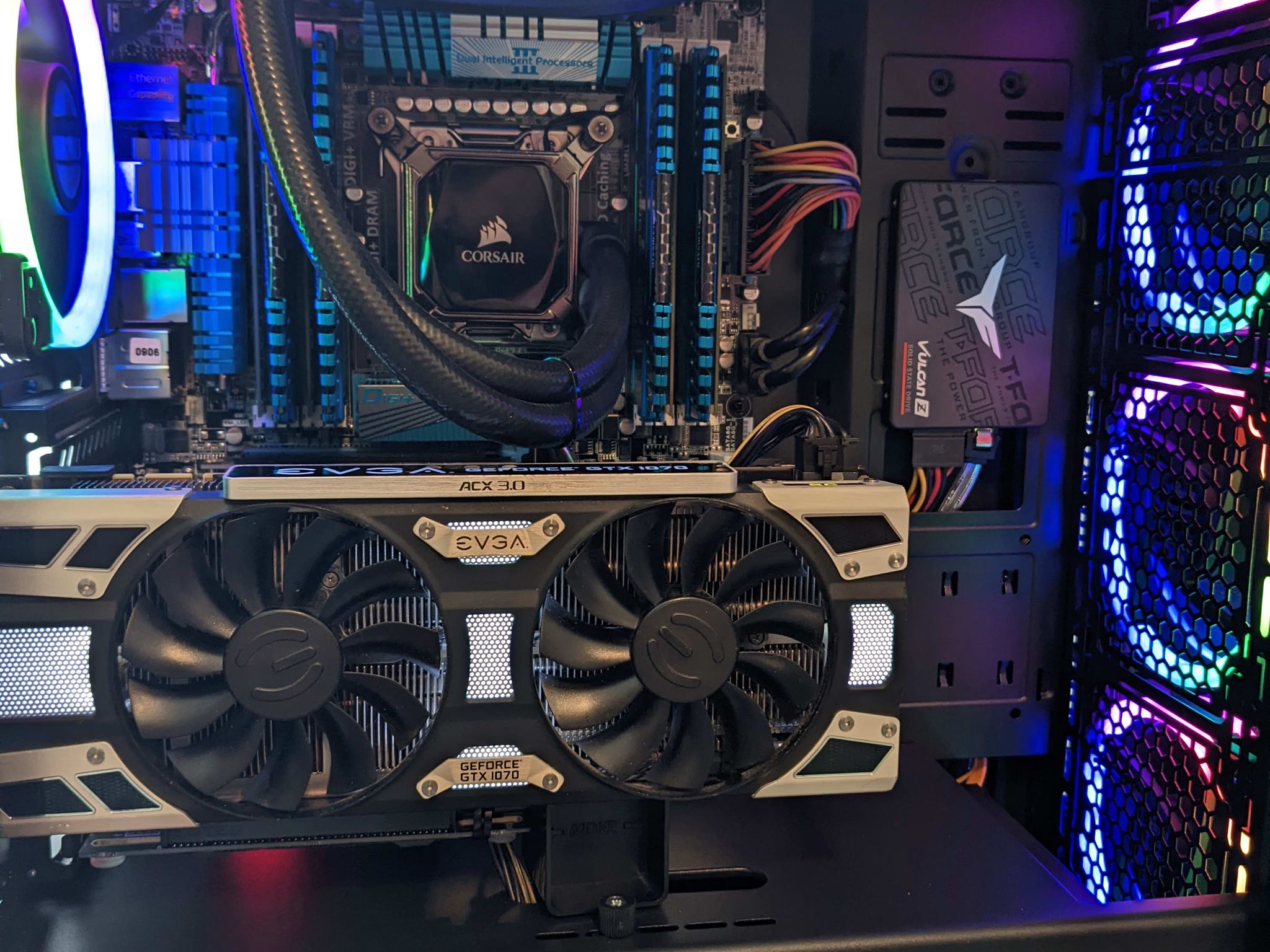 RGB High Performance PC - 32gb ram, i7 Extreme - AIO Water Cooled, w/ GTX 1070, SSD+SSHD, WiFi