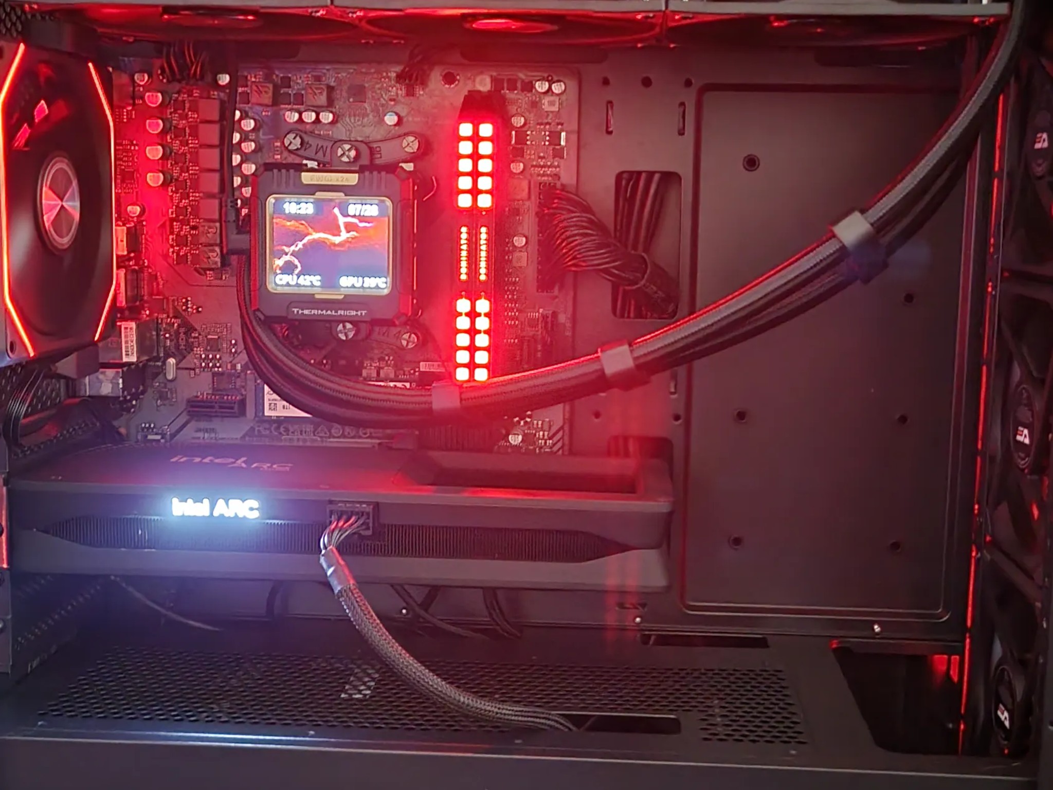 🖤🔥 Fiery Blackout MicroATX • Arc B550 LE• Benchmark-Tuned & Silent