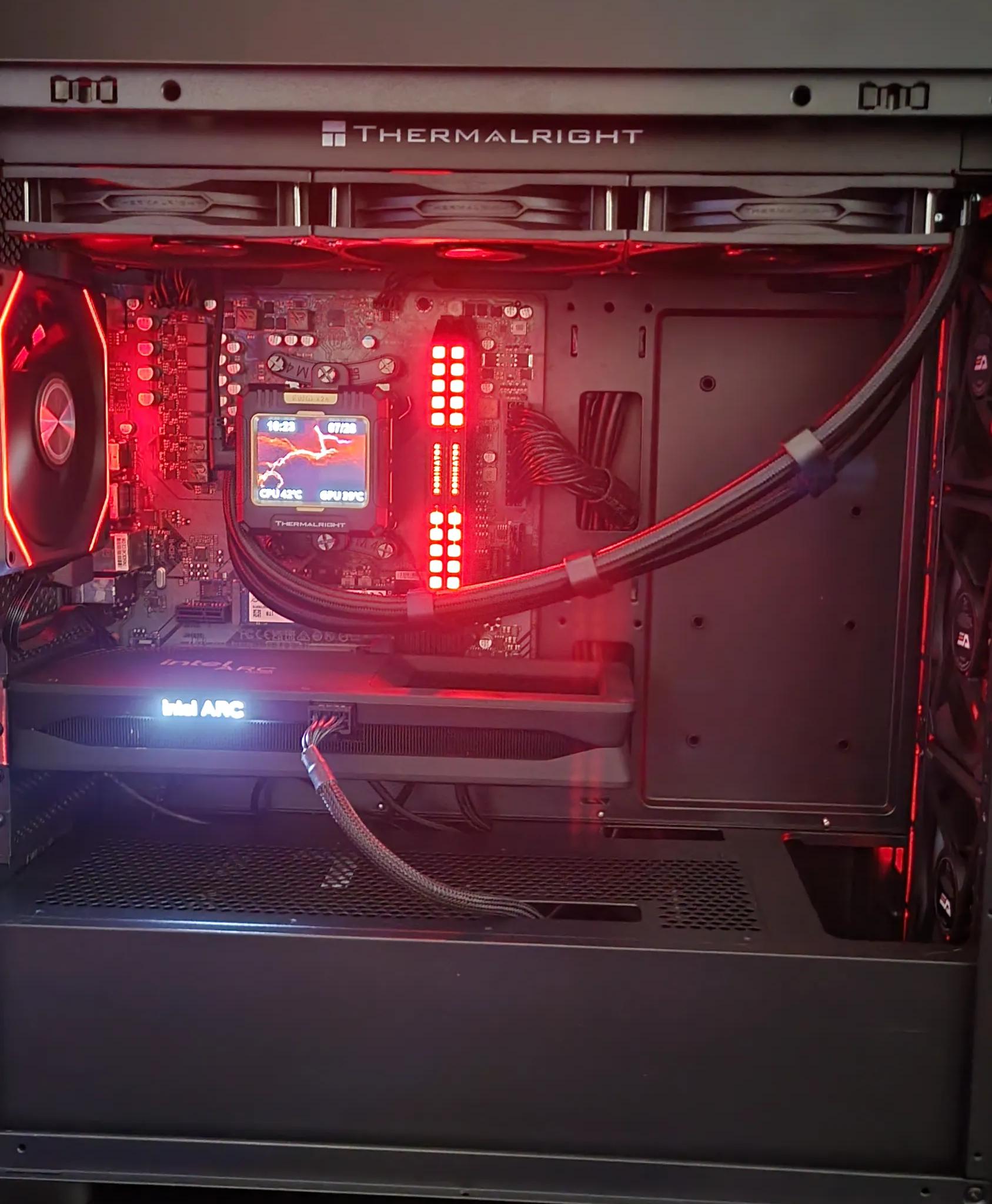 🖤🔥 Fiery Blackout MicroATX • Arc B550 LE• Benchmark-Tuned & Silent