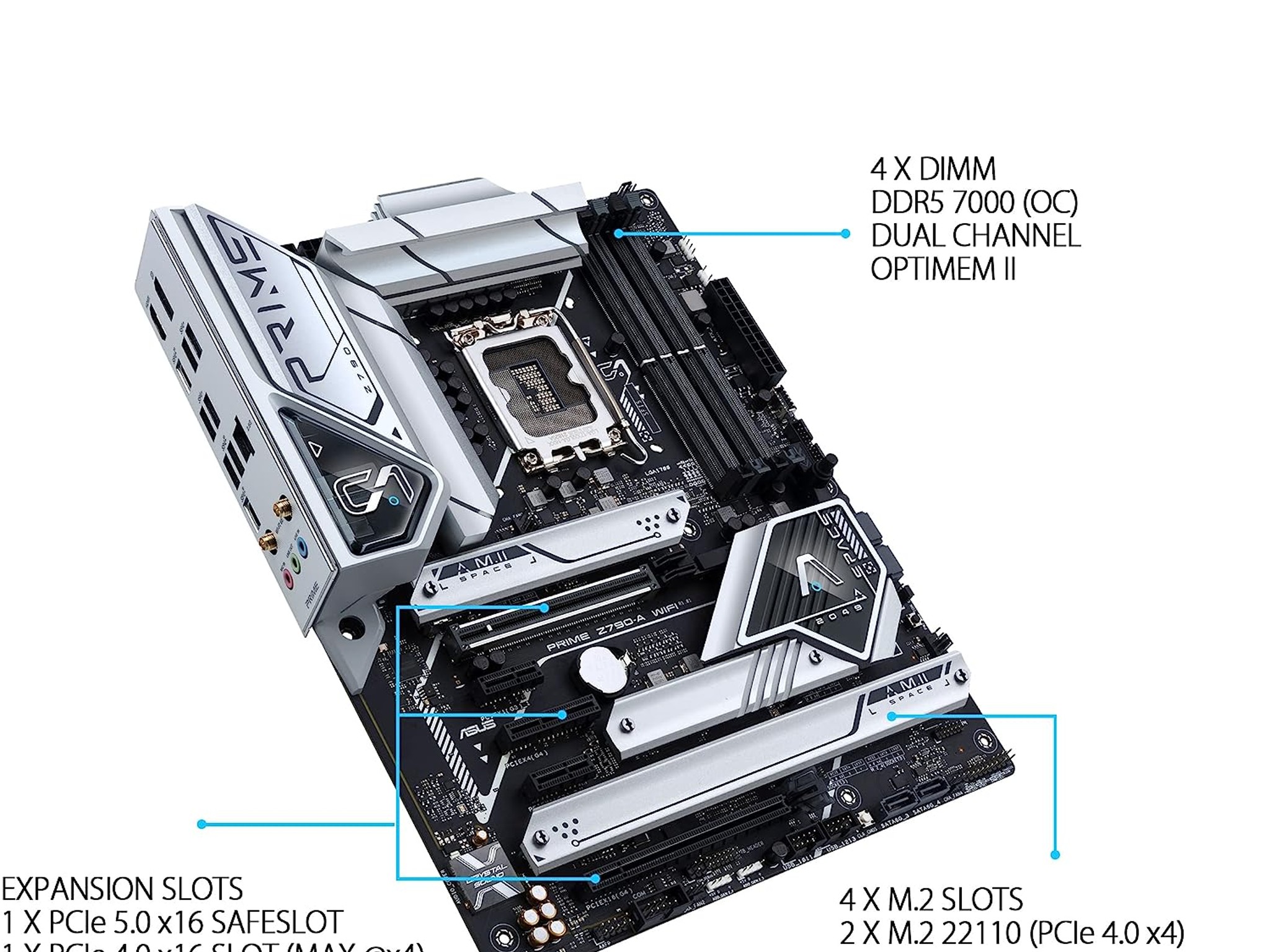 ASUS PRIME Z790-A WIFI Intel LGA 1700 Z790 ATX M.2 Desktop Motherboard A