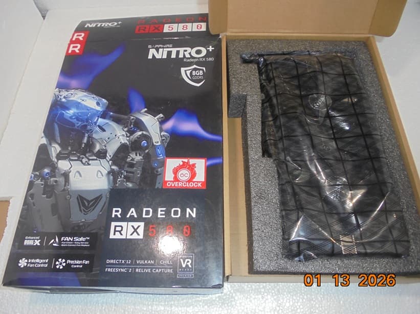 Sapphire Nitro+ RX 580 OC 8GB Dual Bios/LED/Good Condition/Like New