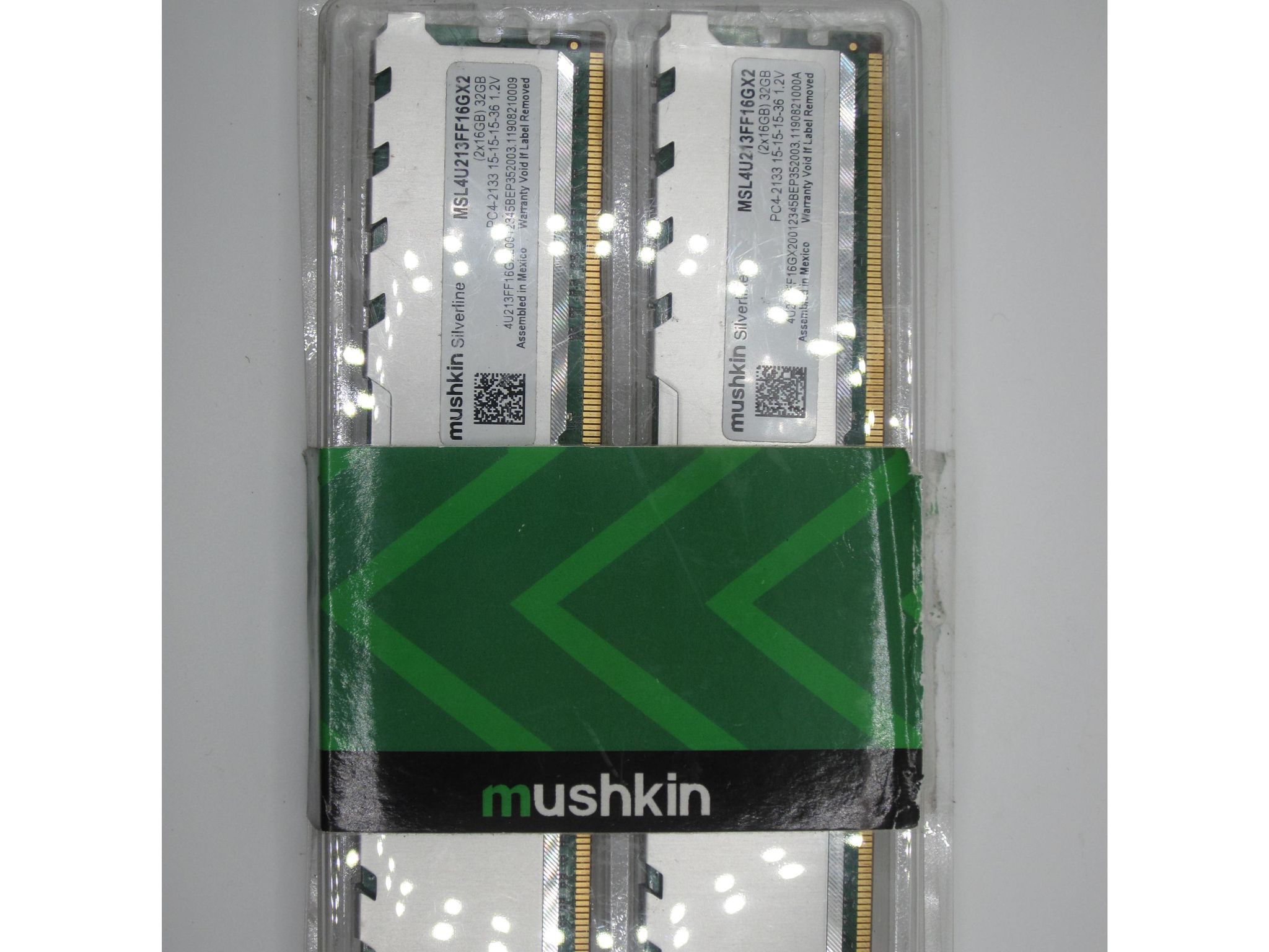 Mushkin Enhanced Silverline DDR4 2133 (PC4 17000) Desktop Memory Kit (Model: MSL4U213FF16GX2)