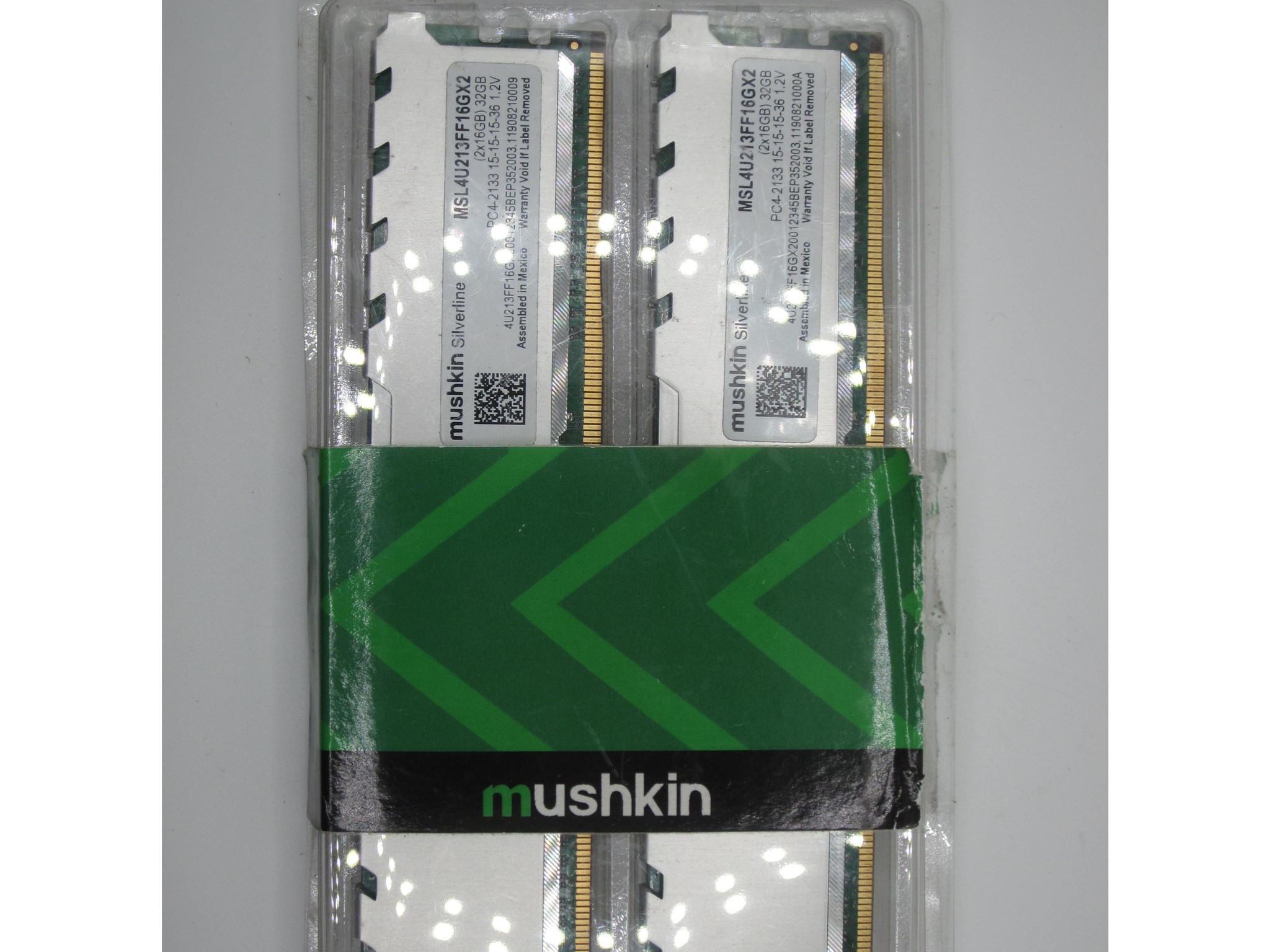 Mushkin Enhanced Silverline DDR4 2133 (PC4 17000) Desktop Memory Kit (Model: MSL4U213FF16GX2)