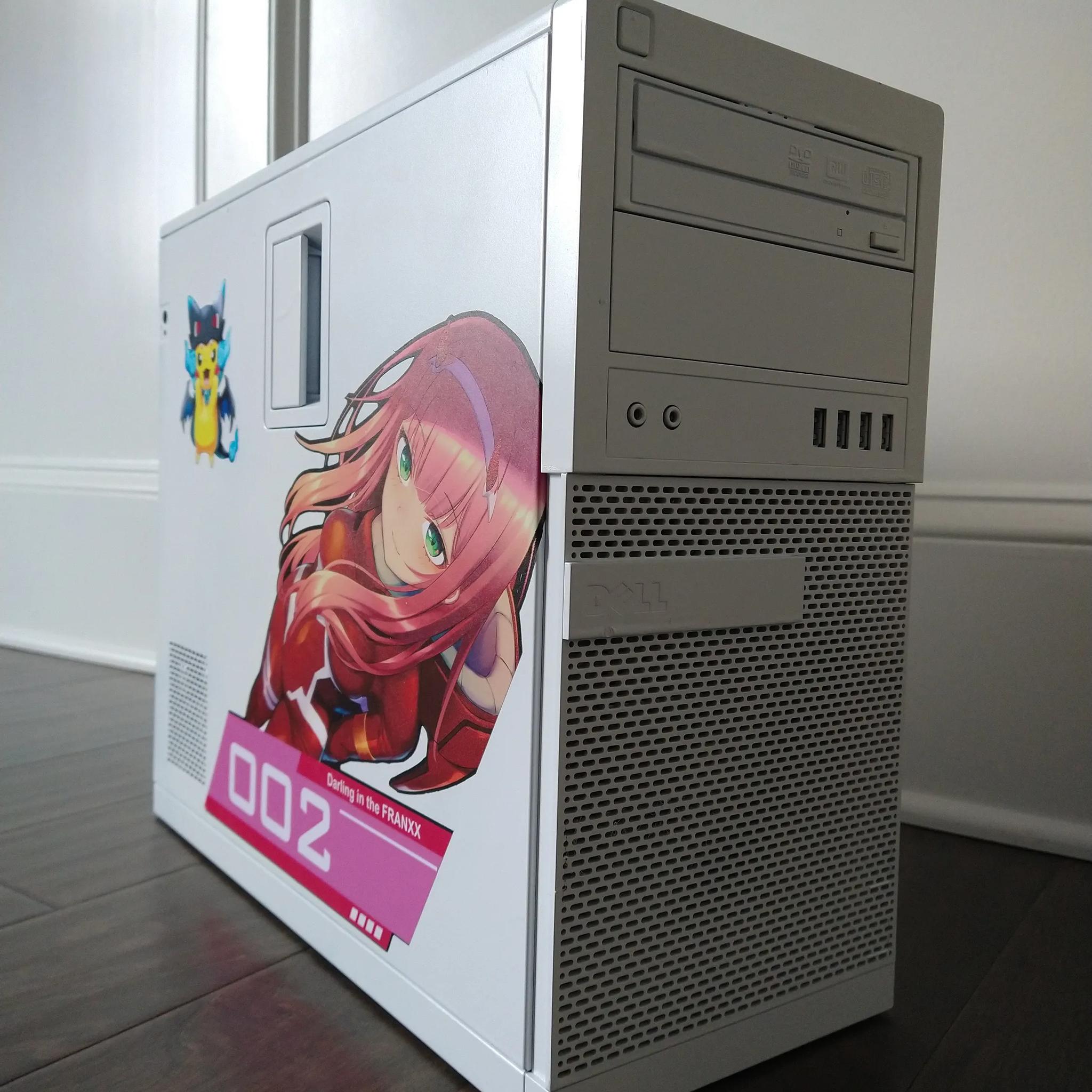 Zero Two (DARLING in the FRANXX) Budget Gaming PC (i5-2400 + RX 580) - 8GB Ram - 496 GB SSD