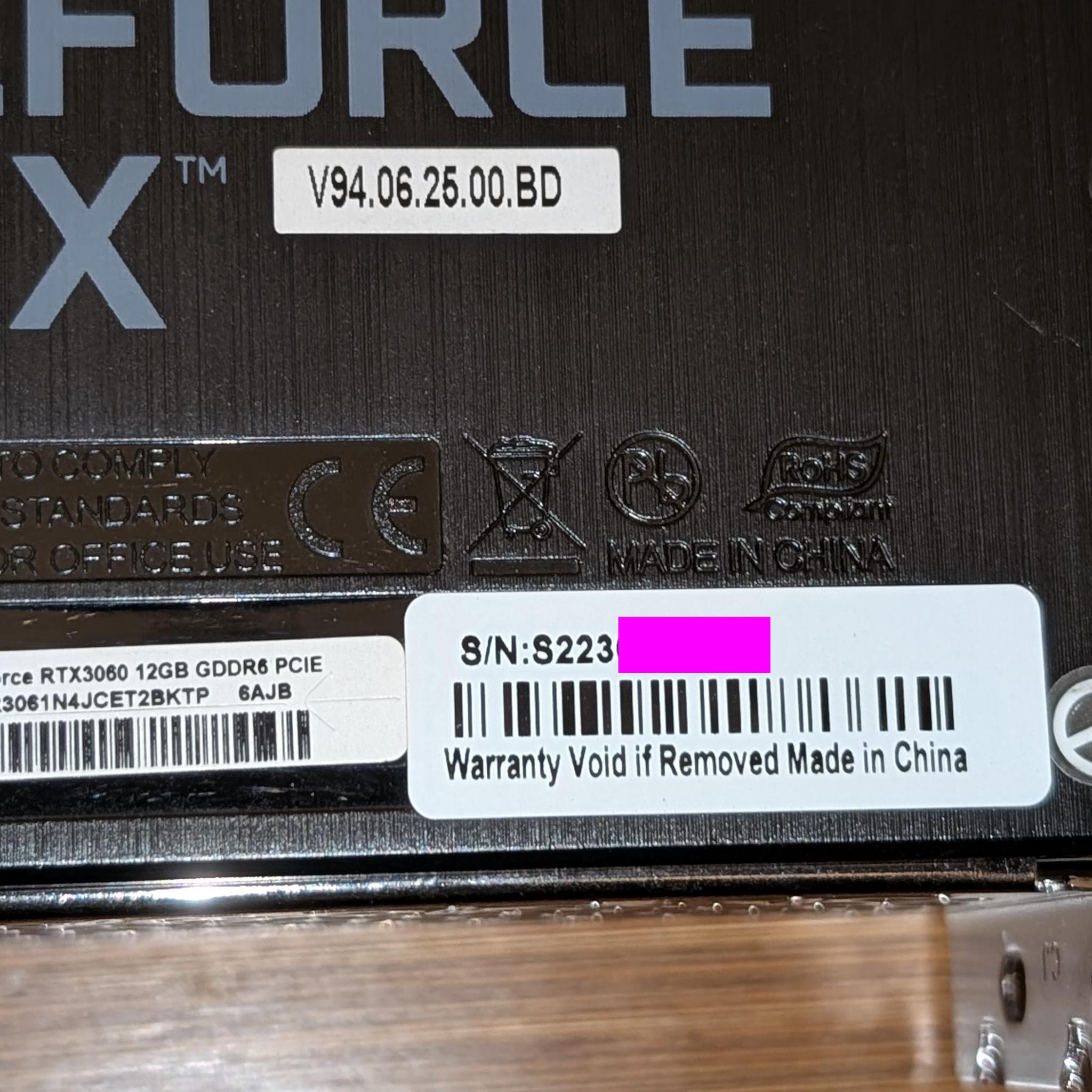 [PRE-OWNED] PNY GeForce RTX 3060 12GB GDDR6 XLR8 Gaming REVEL EPIC-X RGB Dual Fan Edition
