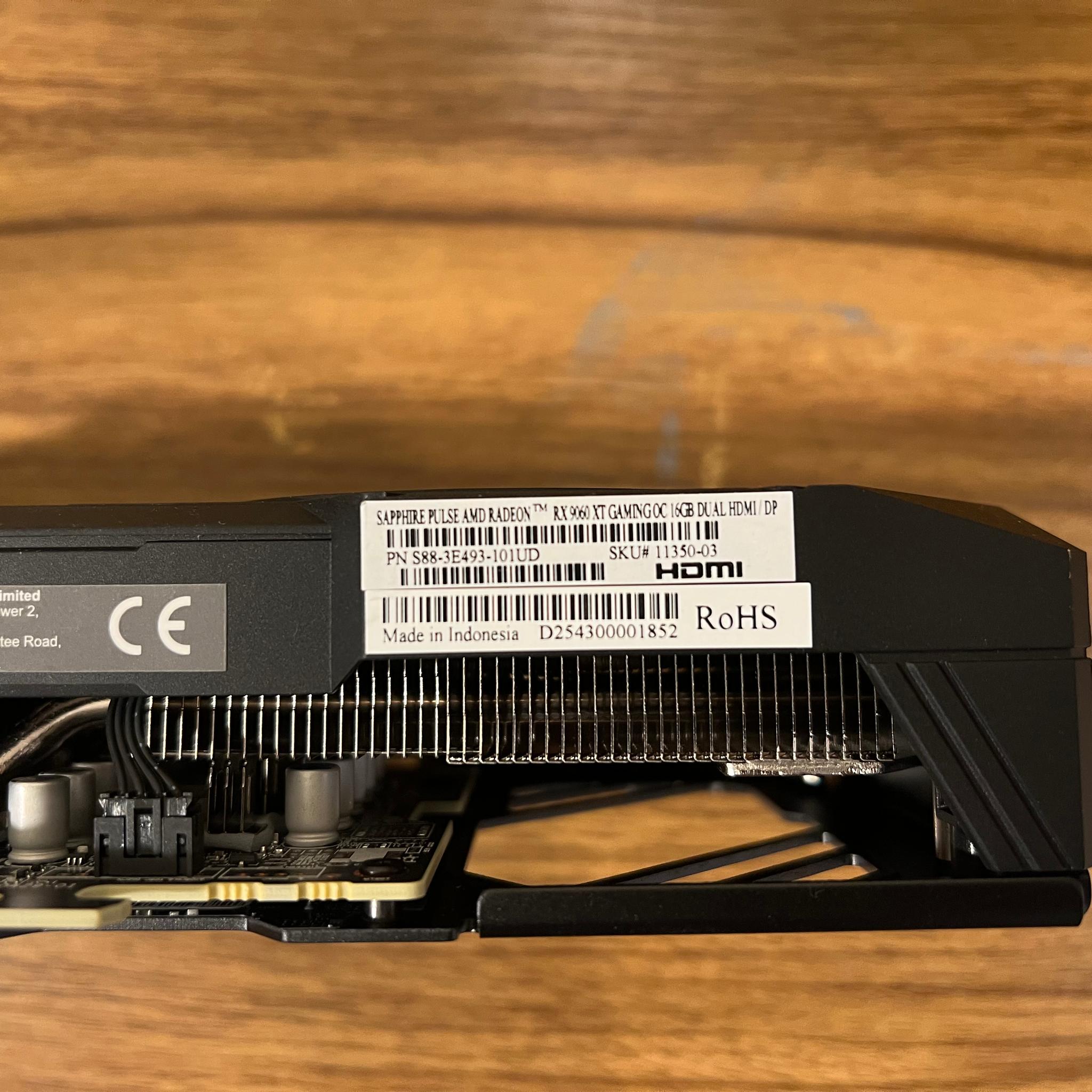 NEW RX 9060XT 16GB SAPPHIRE PULSE Radeon GDDR6 PCI Express 5.0x16 GPU Graphics Card