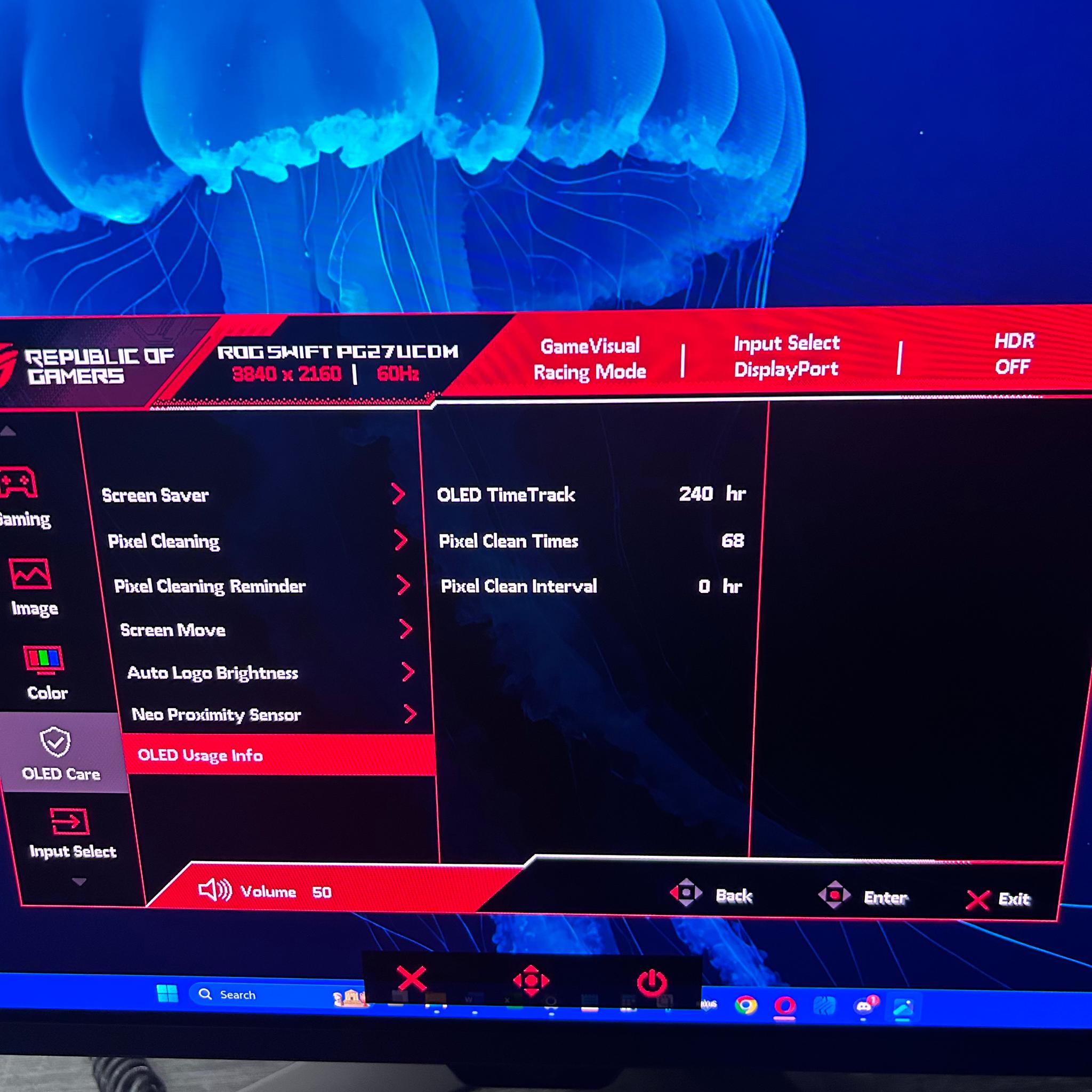 ASUS ROG QD-OLED 27" 4K (3840x2160) 240Hz Gaming Monitor PG27UCDM