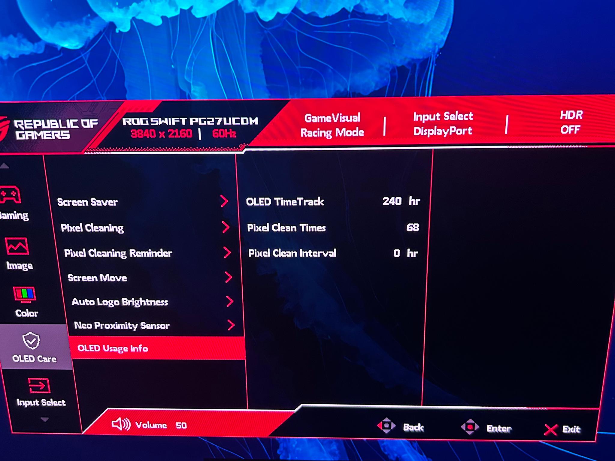 ASUS ROG QD-OLED 27" 4K (3840x2160) 240Hz Gaming Monitor PG27UCDM