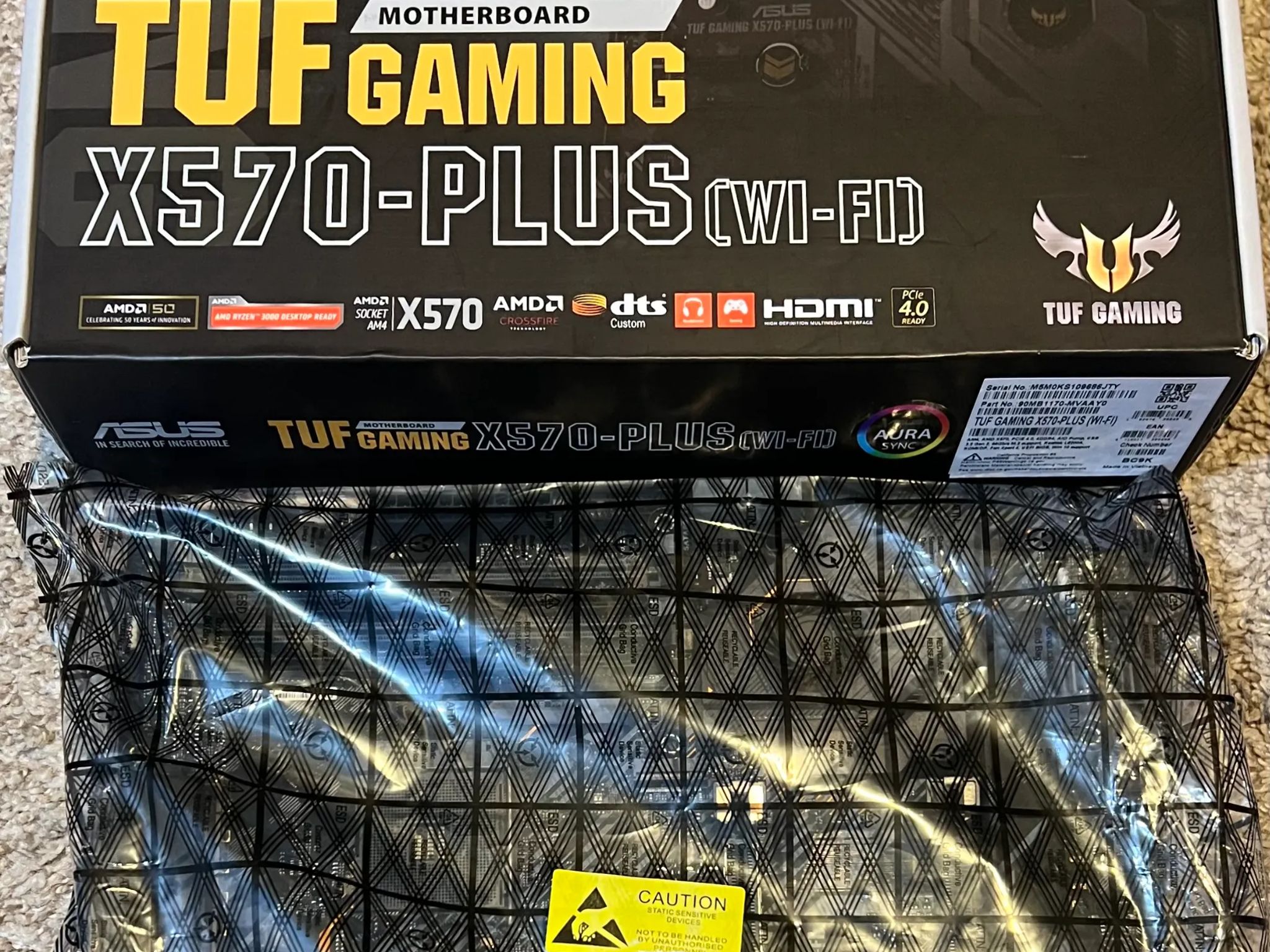ASUS AM4 TUF Gaming X570-Plus (Wi-Fi) AM4 Zen 3 Ryzen 5000 & 3rd Gen Ryzen ATX MOBO