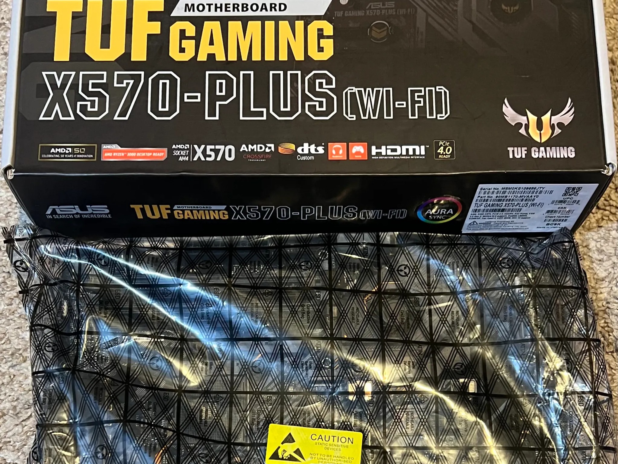ASUS AM4 TUF Gaming X570-Plus (Wi-Fi) AM4 Zen 3 Ryzen 5000 & 3rd Gen Ryzen ATX MOBO