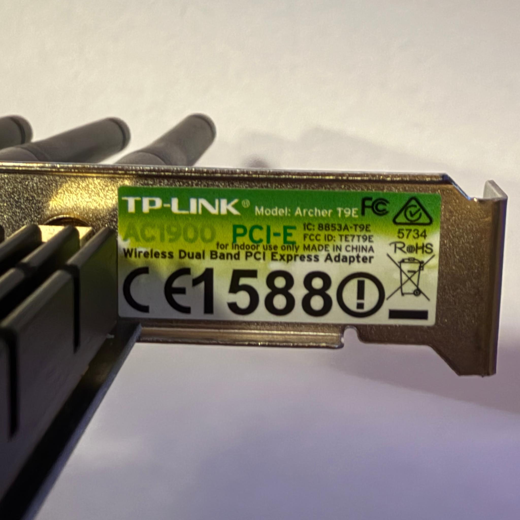 TP-Link Archer T9E AC1900 PCIe Wi-Fi Adapter w/ 3 Antennas